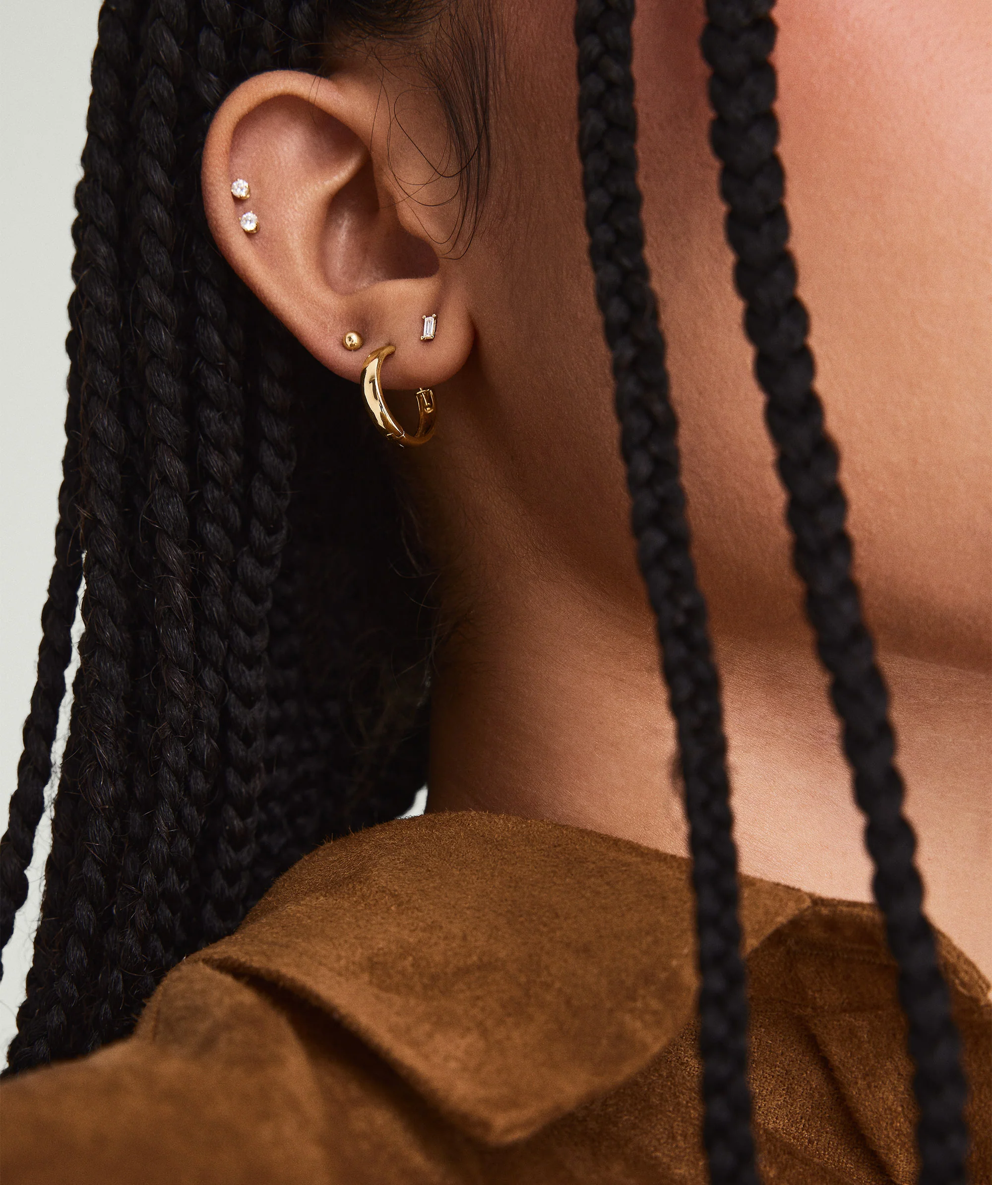 Single Mini Baguette Stud - Image 3
