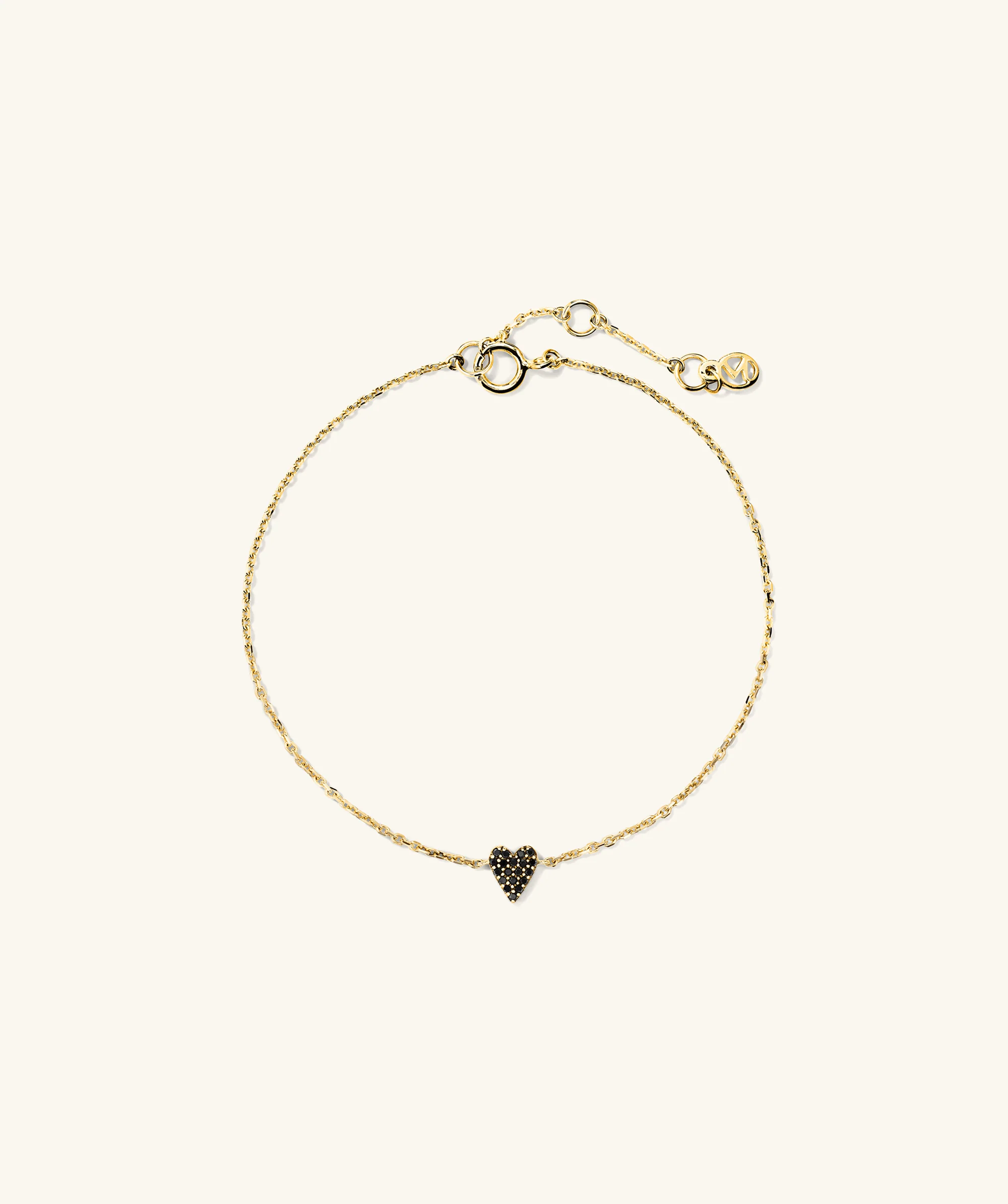 Mini Heart Pavé Diamond Bracelet - Image 11