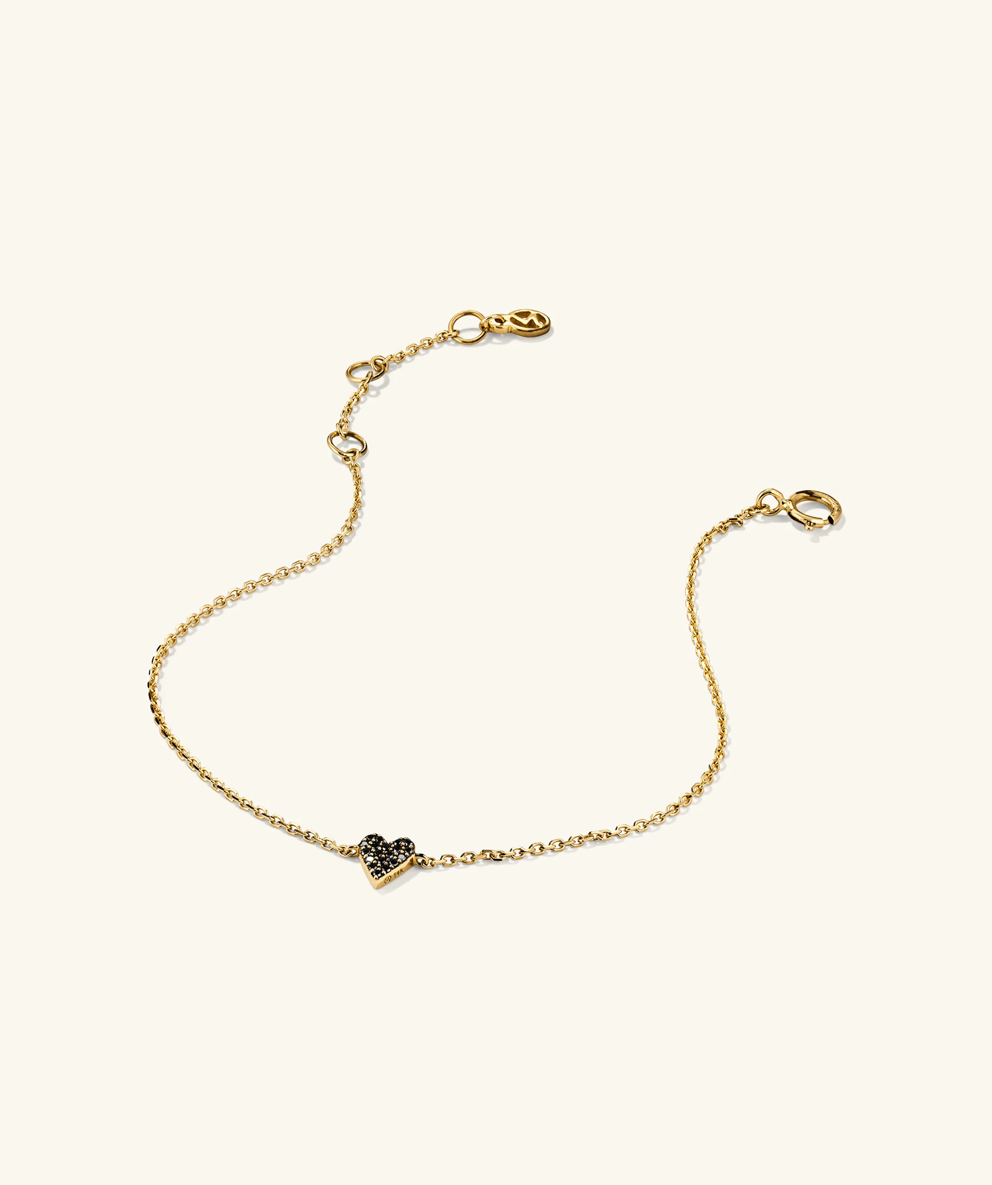 Mini Heart Pavé Diamond Bracelet - Image 12