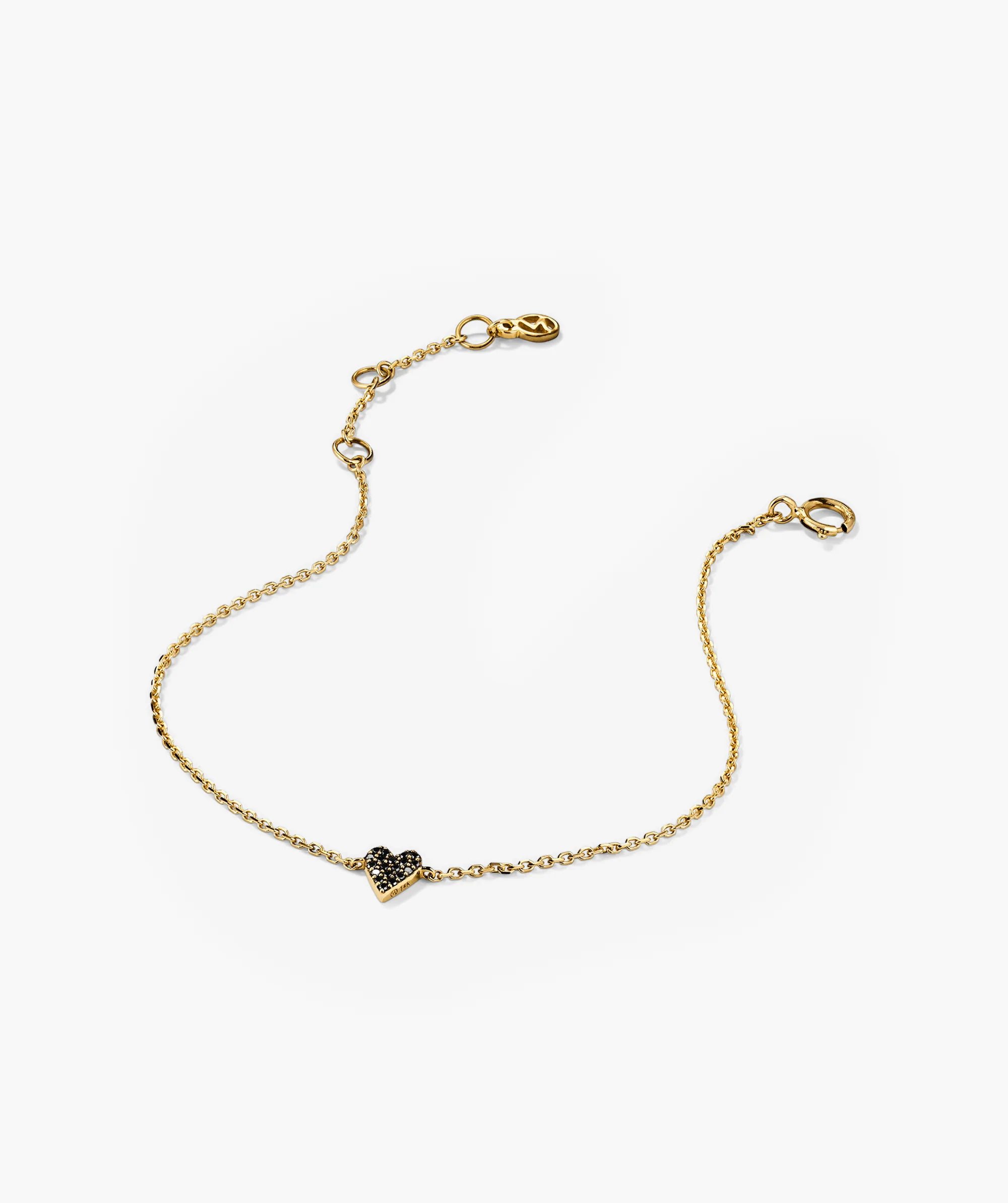 Mini Heart Pavé Diamond Bracelet - Image 8