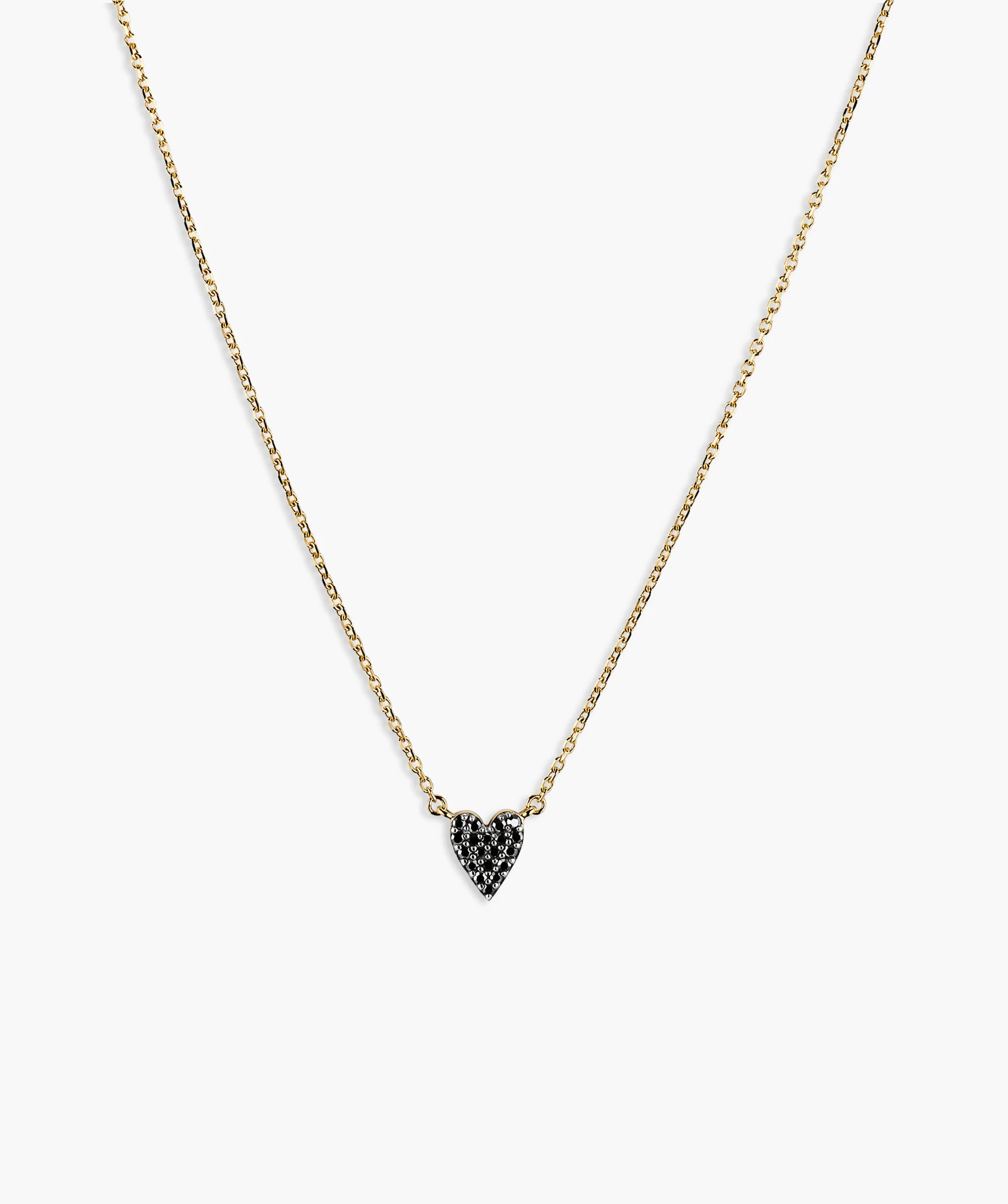 Mini Heart Pavé Diamond Necklace - Image 5