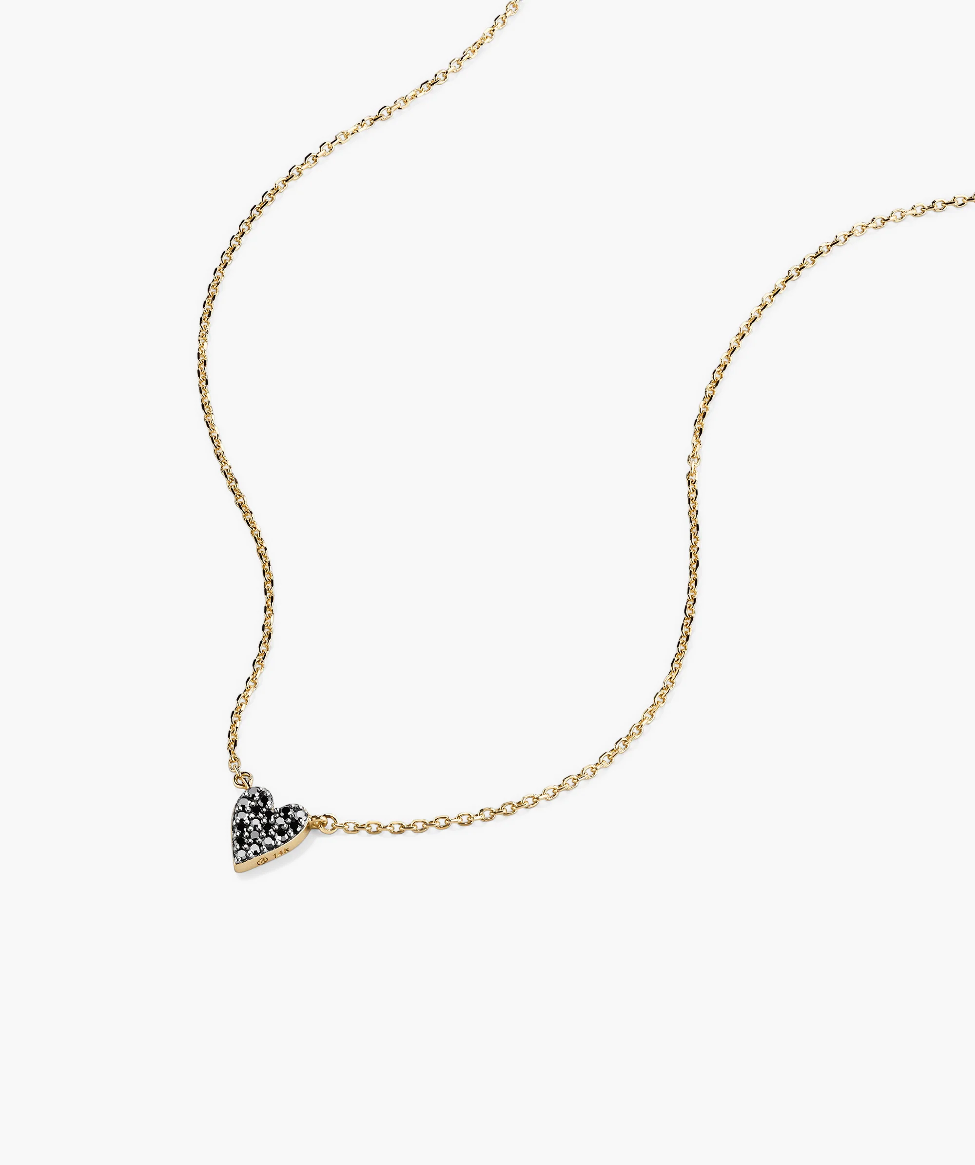 Mini Heart Pavé Diamond Necklace - Image 8