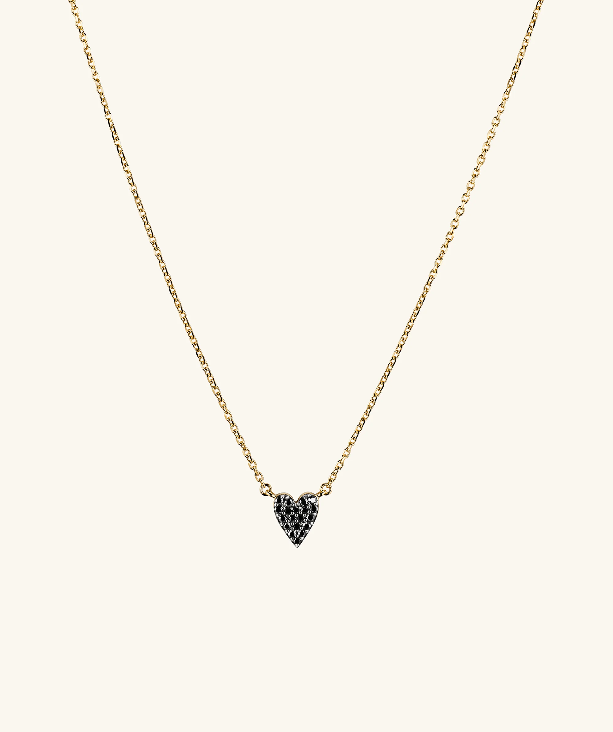 Mini Heart Pavé Diamond Necklace - Image 9