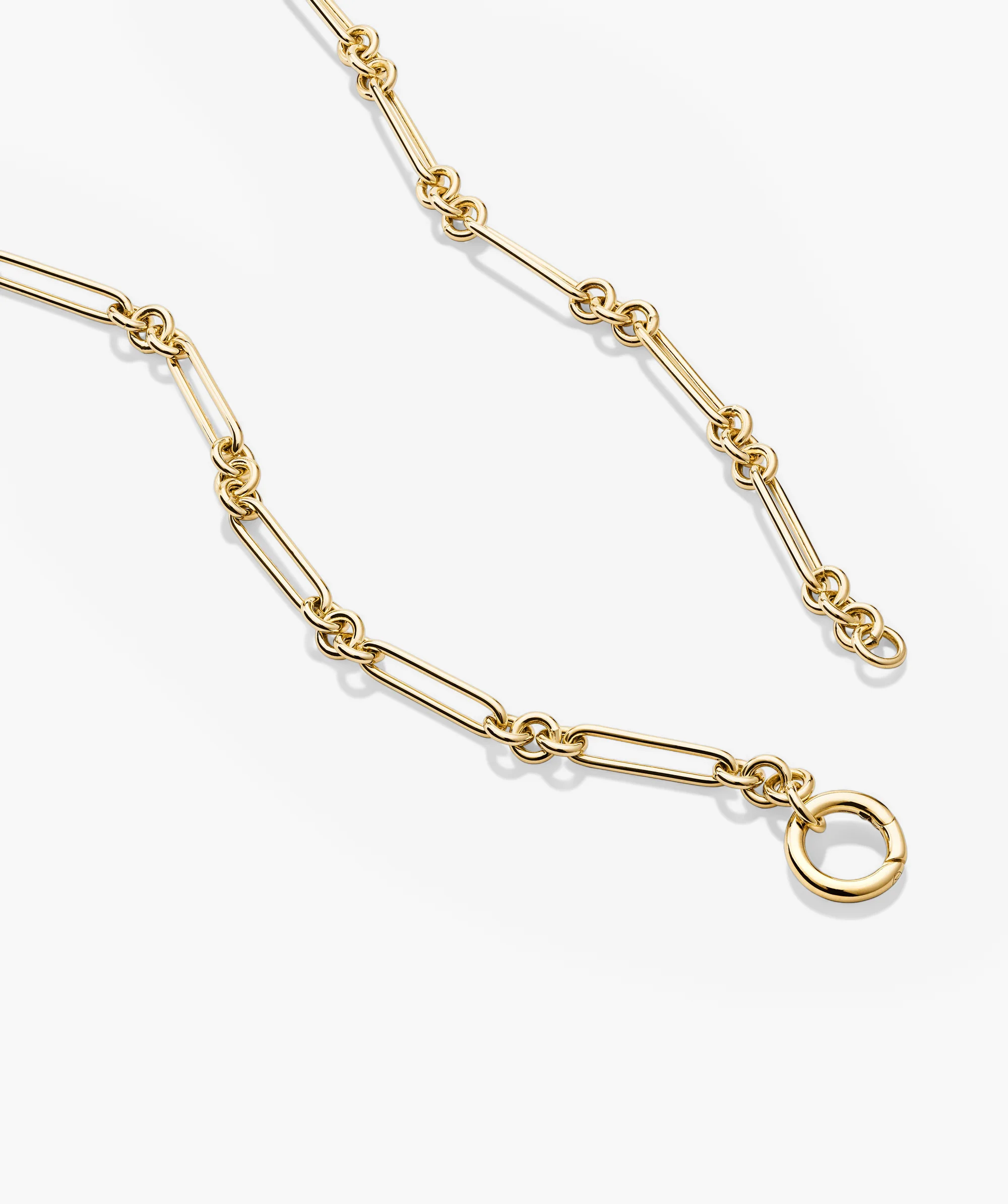 Mixed Link Paperclip Chain Charm Necklace - Image 5