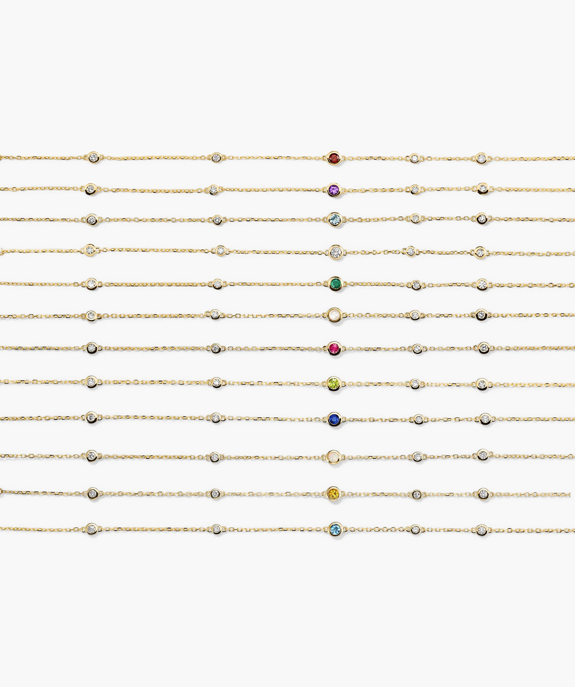 Multi Gemstone Station Bracelet - Image 14