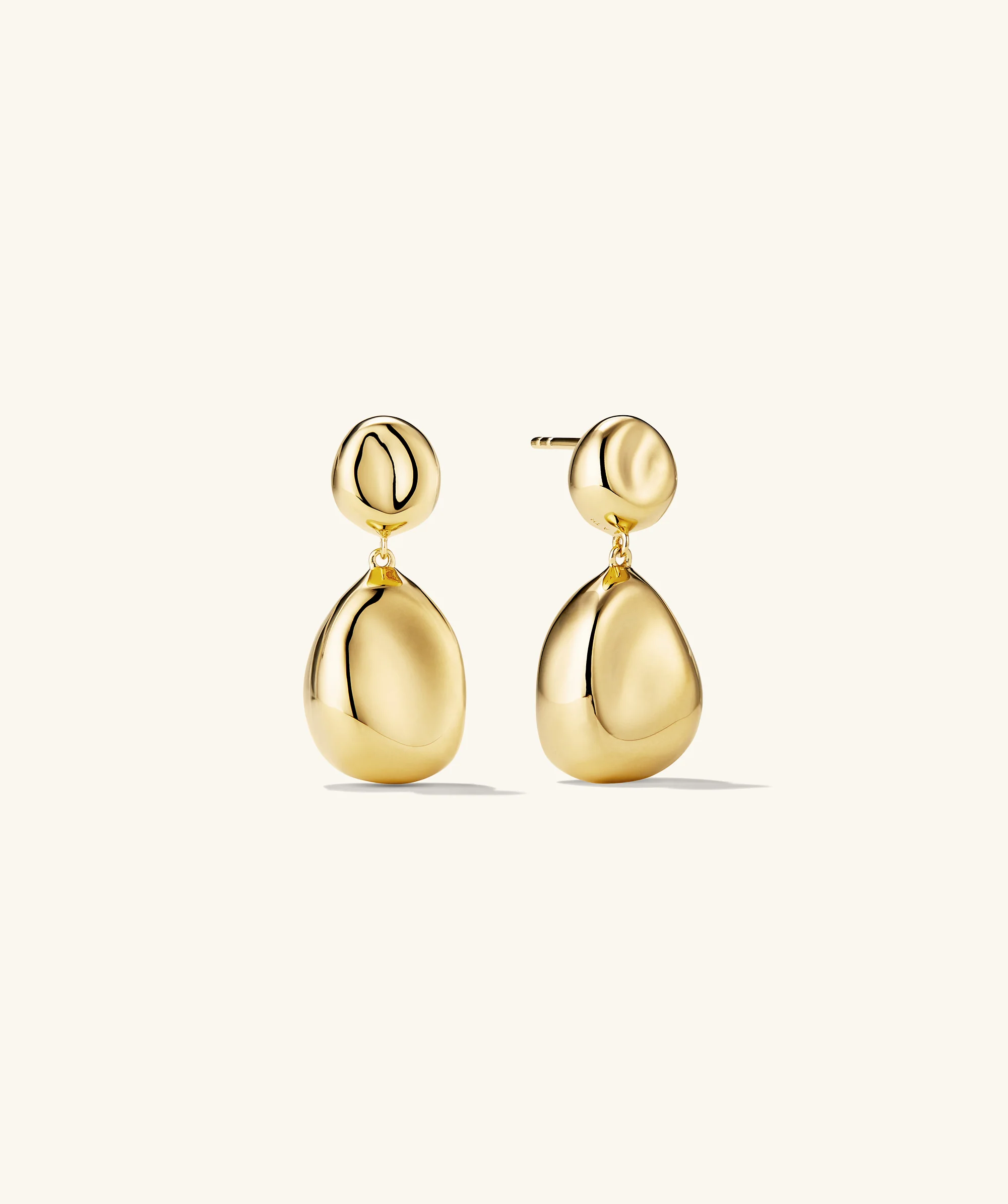 Organic Dôme Pebble Earrings - Image 2