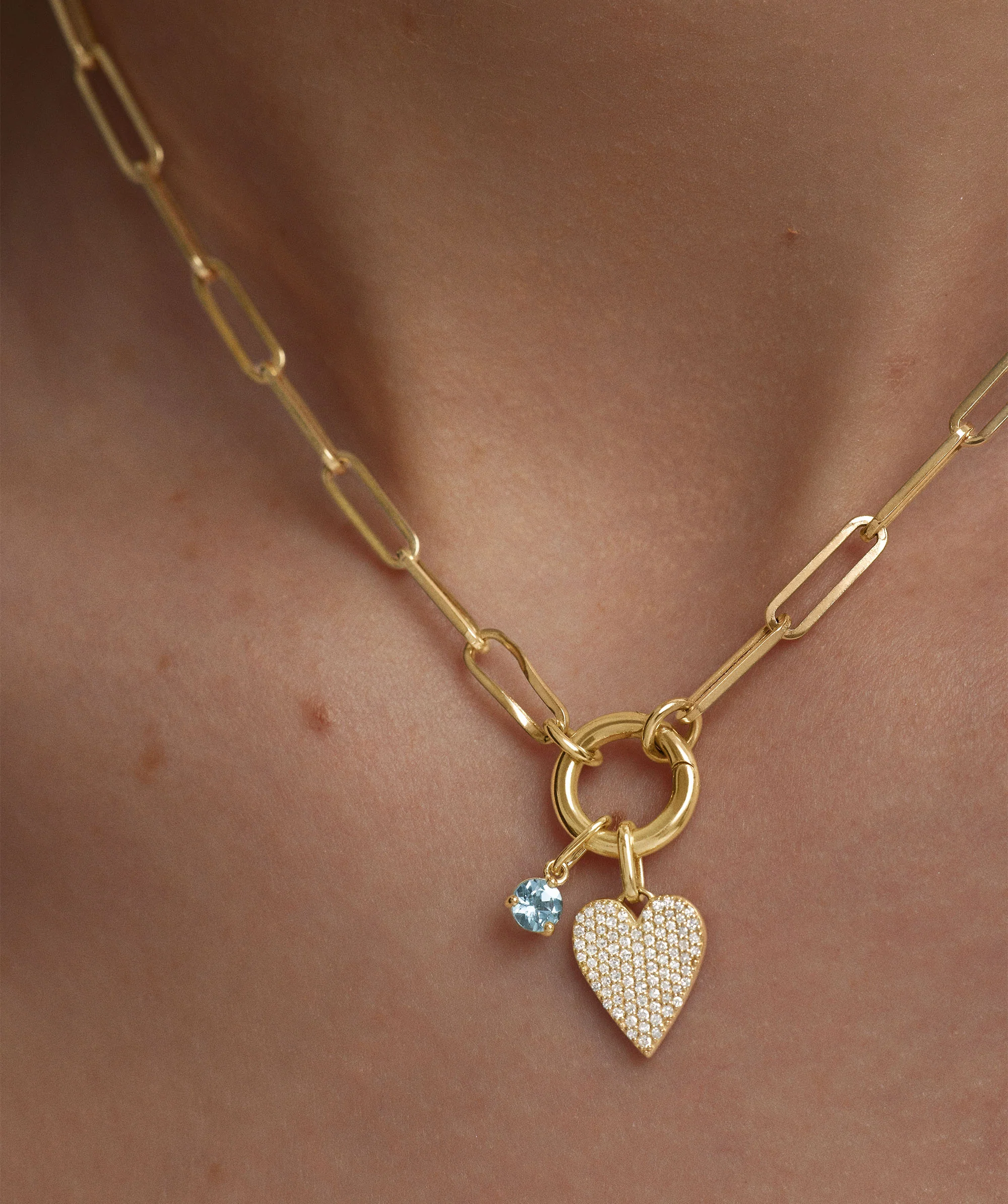 Pavé Diamond Heart Pendant - Image 2