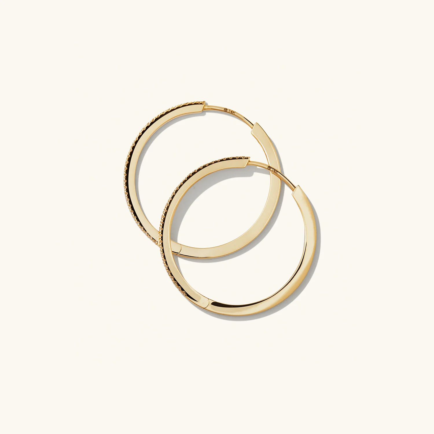 Pavé Diamond Large Hoops - Image 7