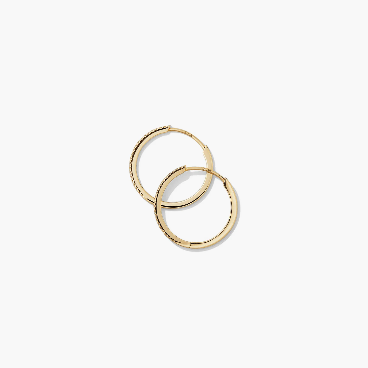 Pavé Diamond Medium Hoops - Image 5