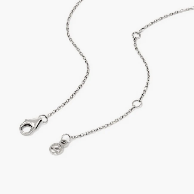 Large Pavé Diamond Round Necklace - Image 8