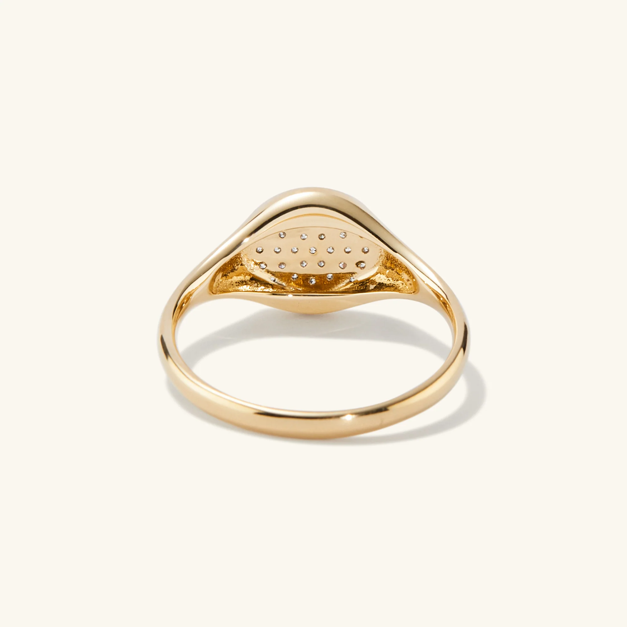 Pavé Diamond Signet Pinky Ring - Image 10
