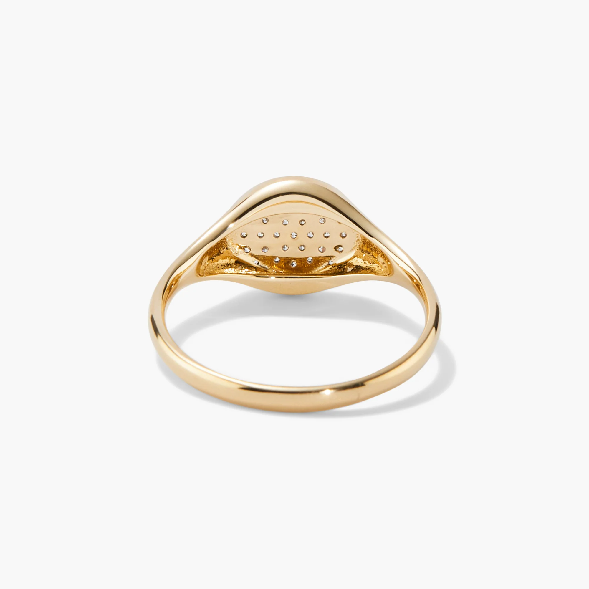 Pavé Diamond Signet Pinky Ring - Image 6