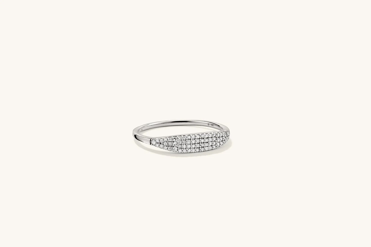 Pavé Diamond Slim Signet - Image 11