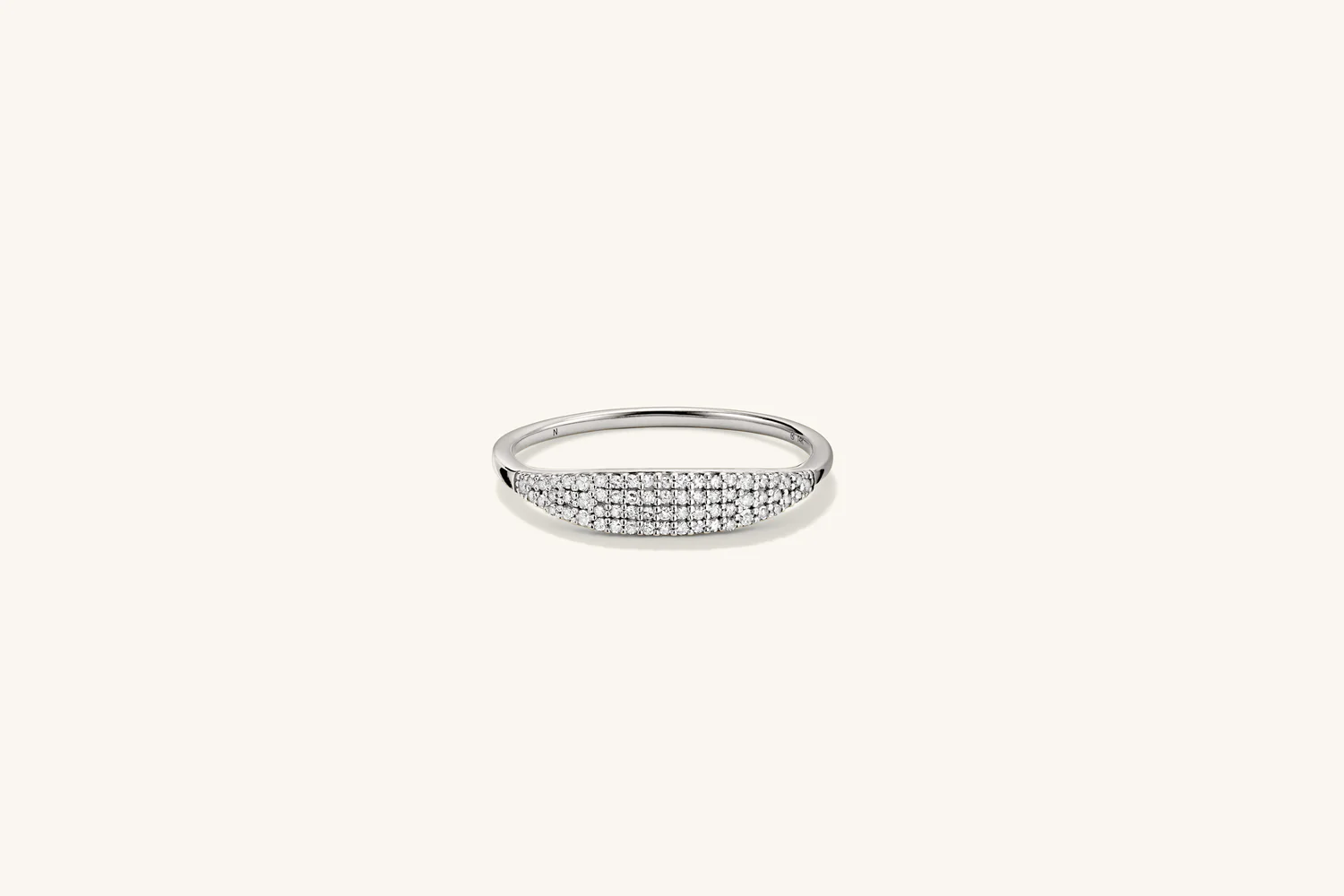 Pavé Diamond Slim Signet - Image 13