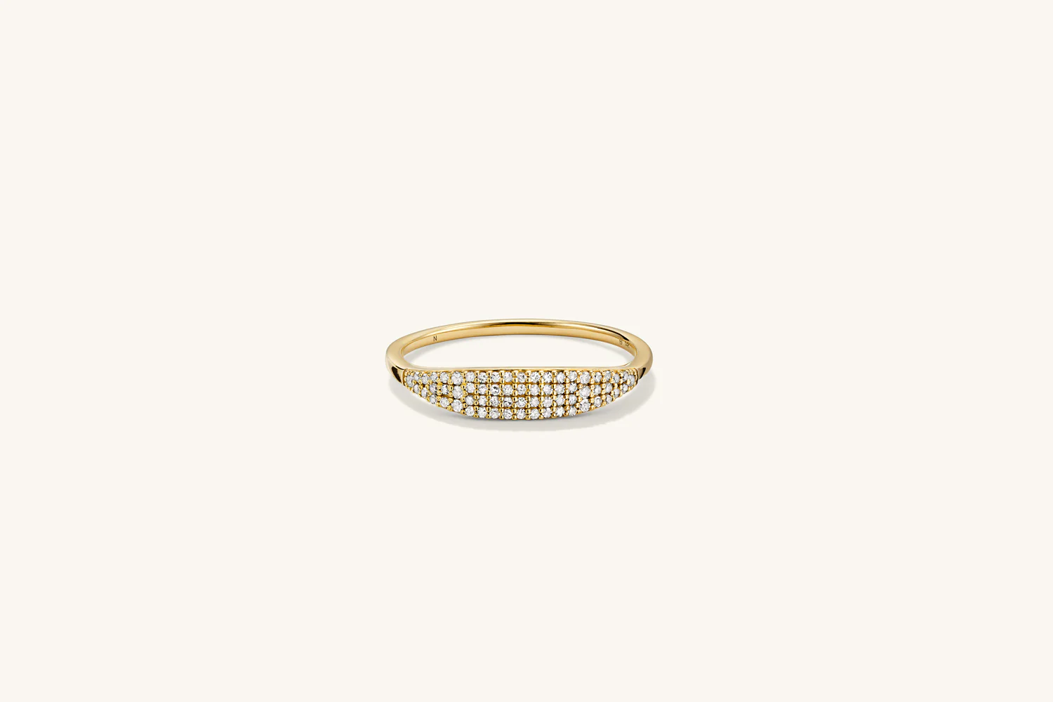 Pavé Diamond Slim Signet - Image 7