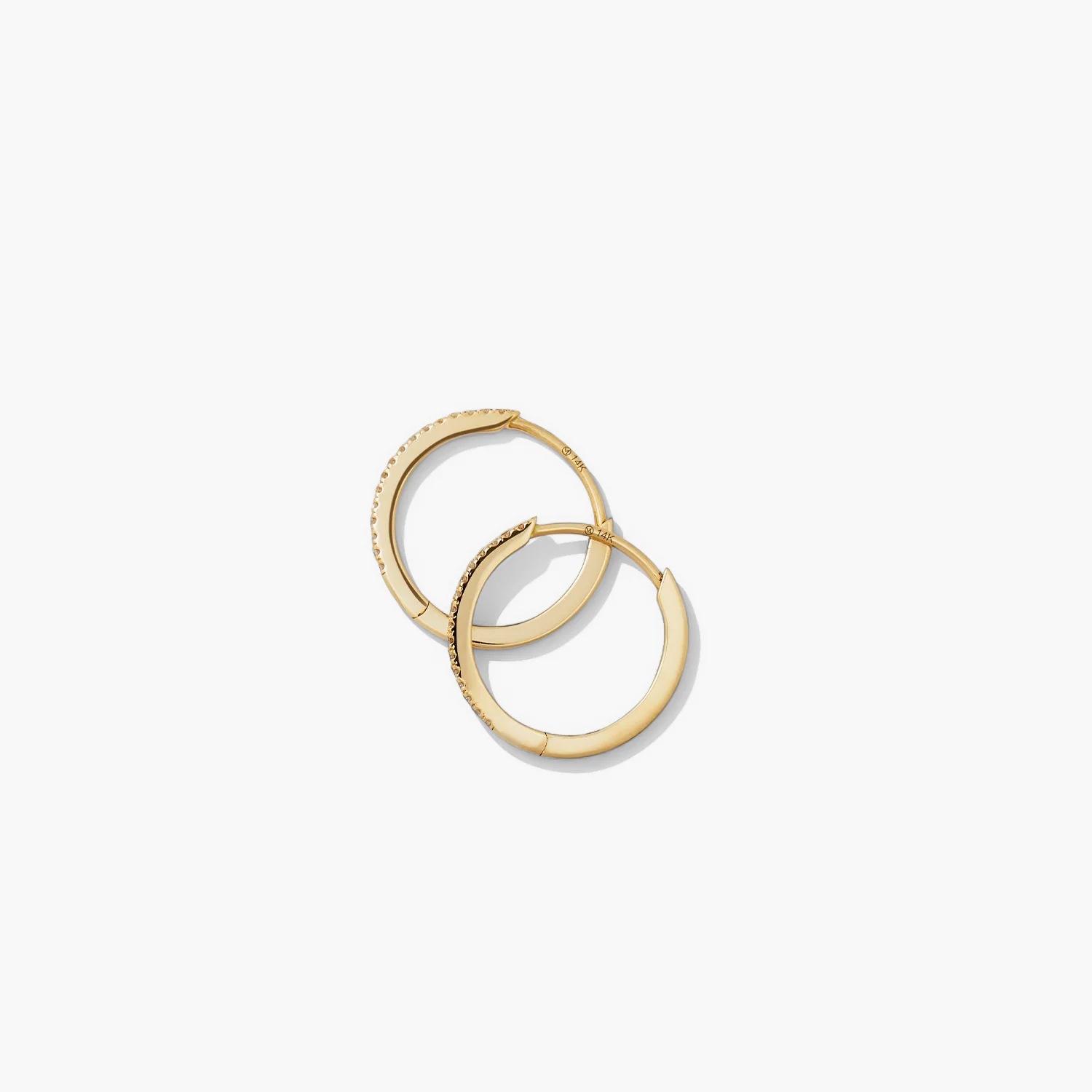 Pavé Diamond Small Hoops - Image 5