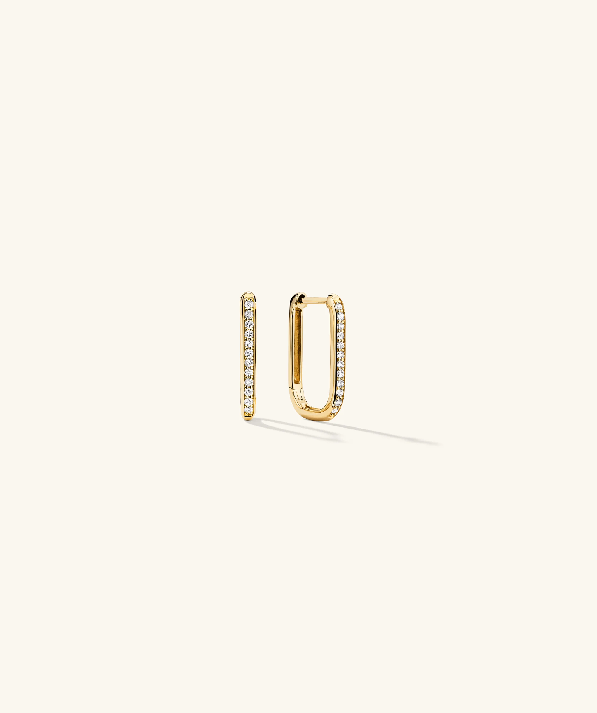 Pavé Diamond Small U Hoops - Image 2