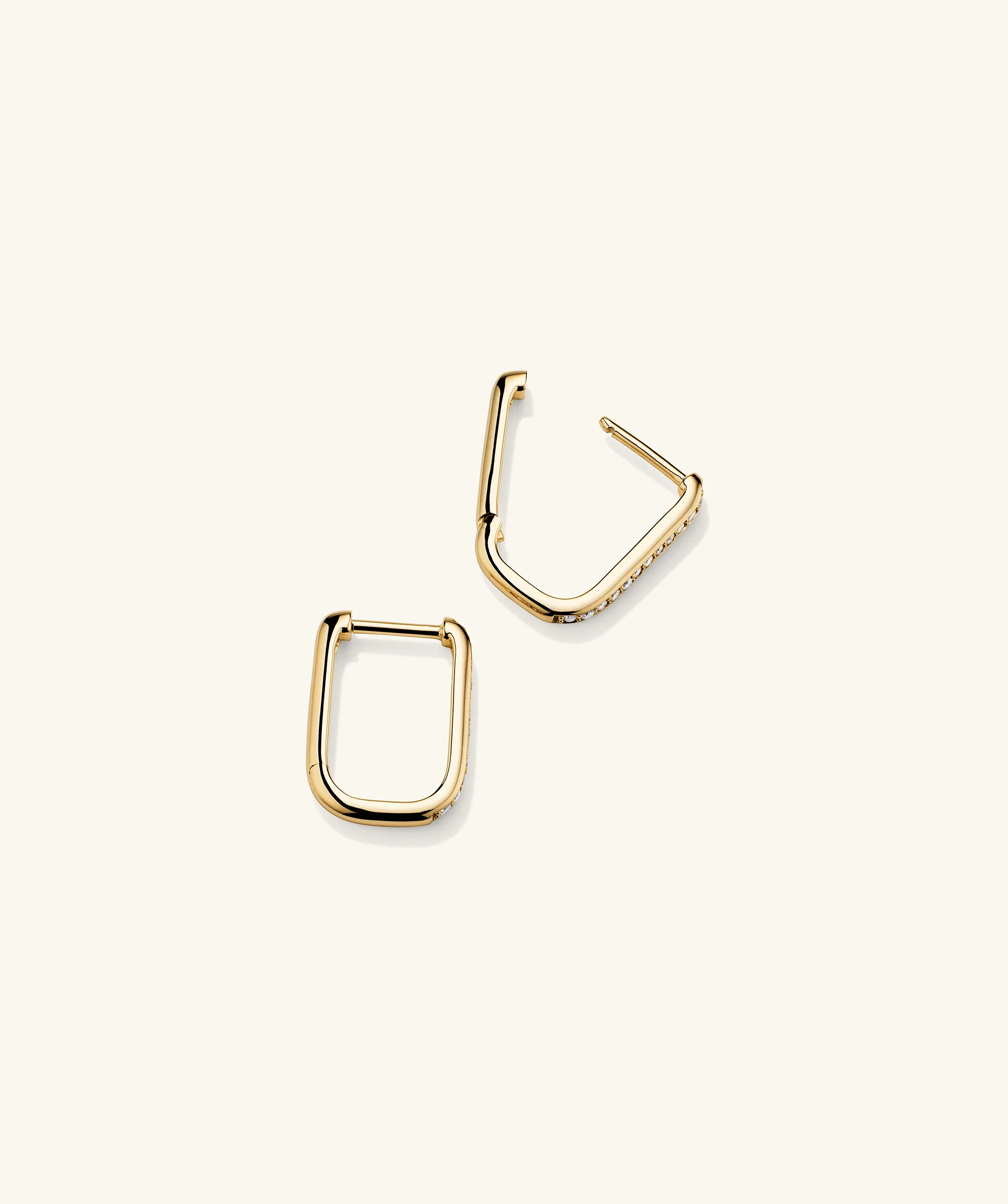 Pavé Diamond Small U Hoops - Image 6