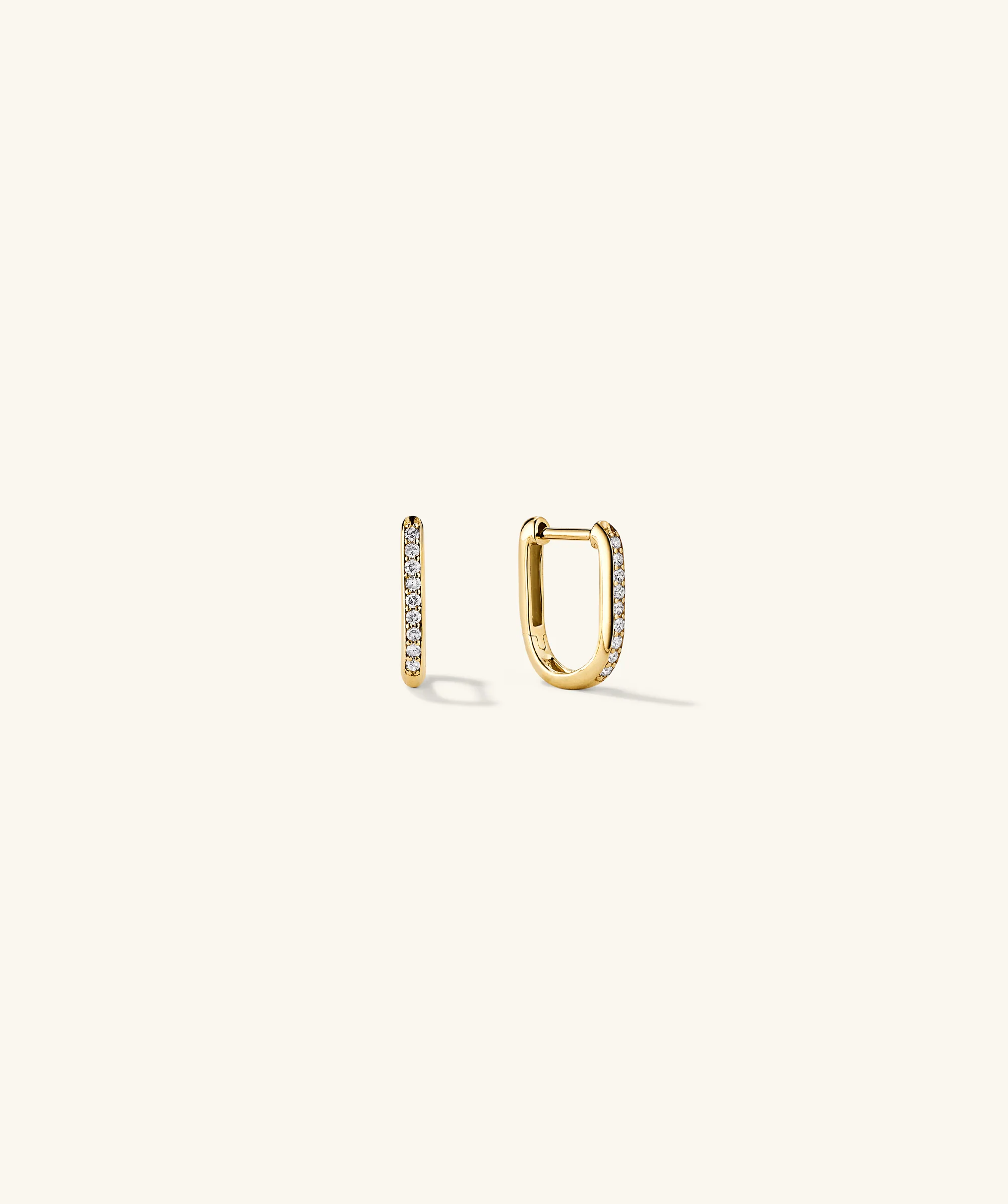Pavé Diamond Huggie U Hoops - Image 2