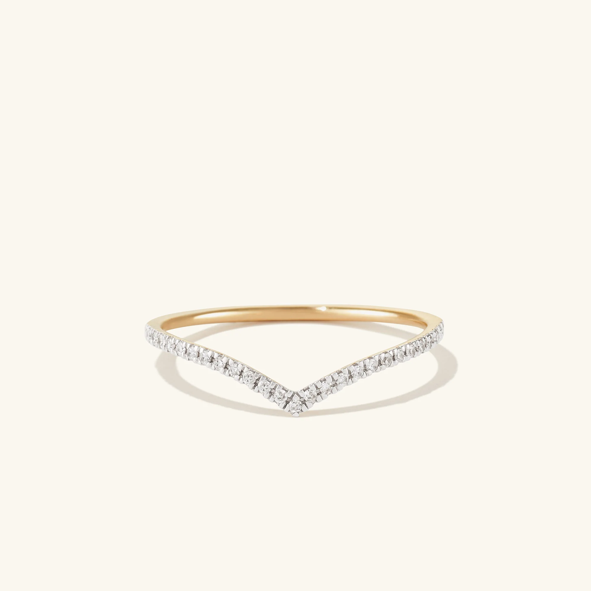 Pavé Diamond Wishbone Ring - Image 6