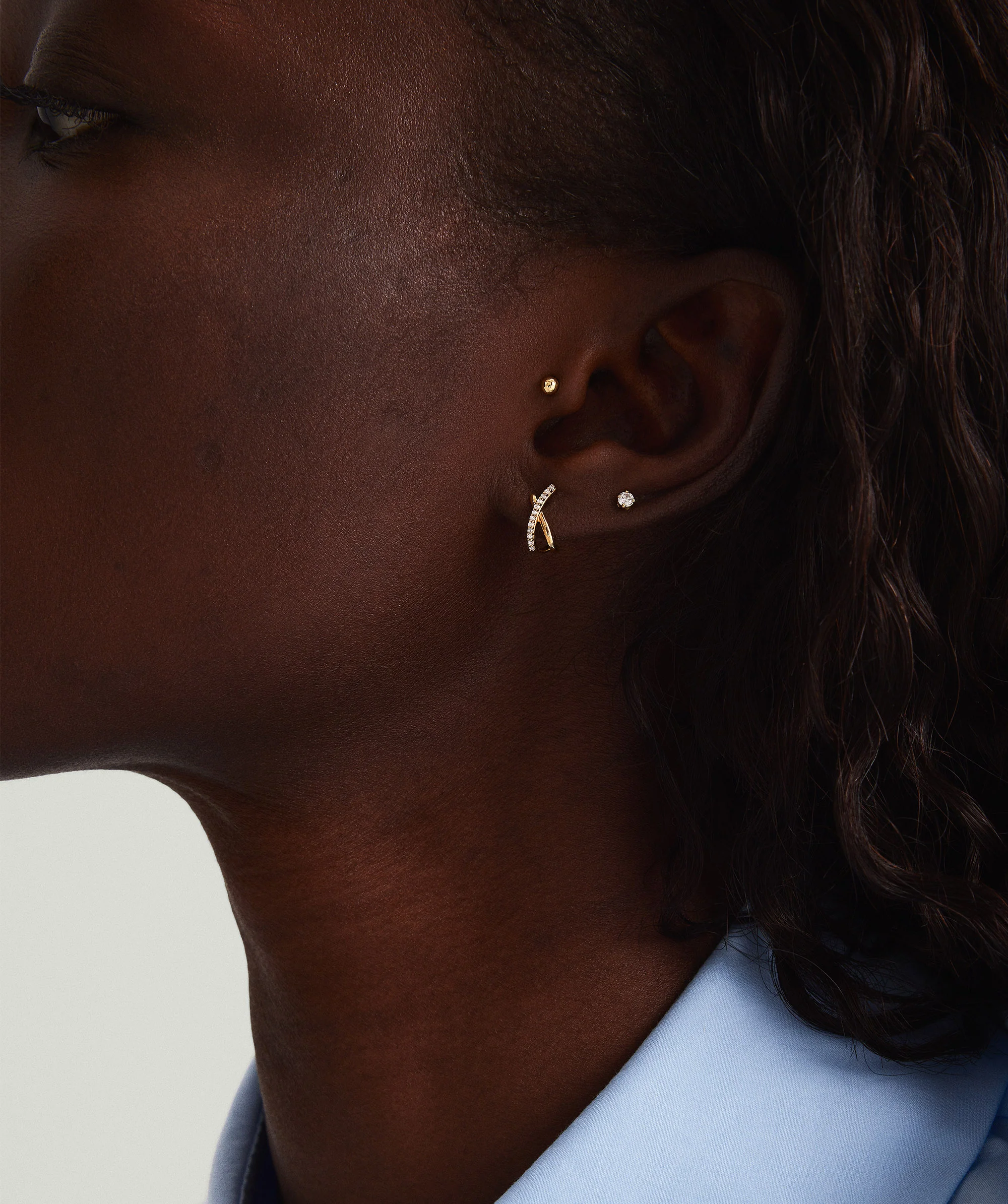 Pavé Diamond X Studs - Image 3
