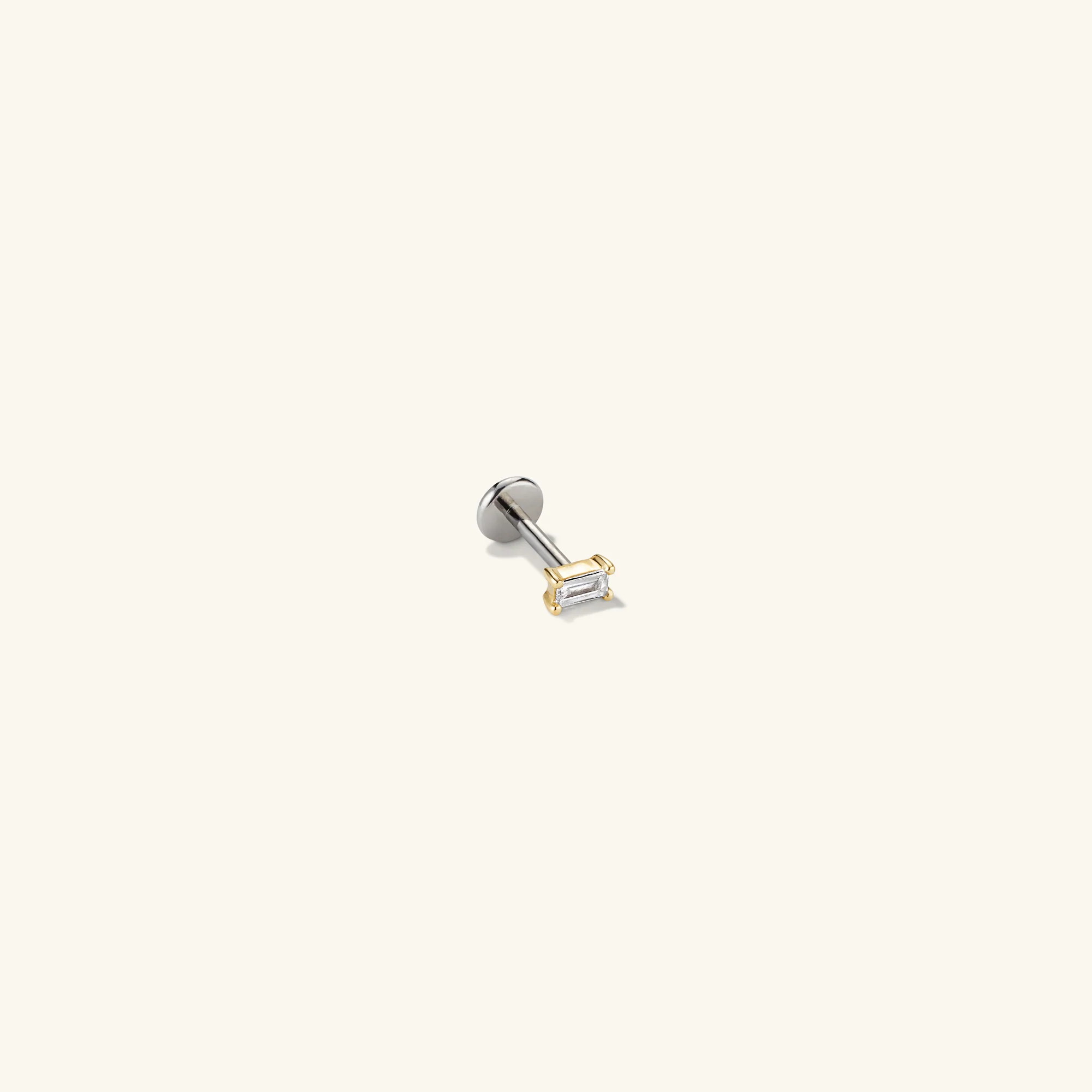 Piercing Studio - Baguette Diamond Flat Back Stud - Image 11
