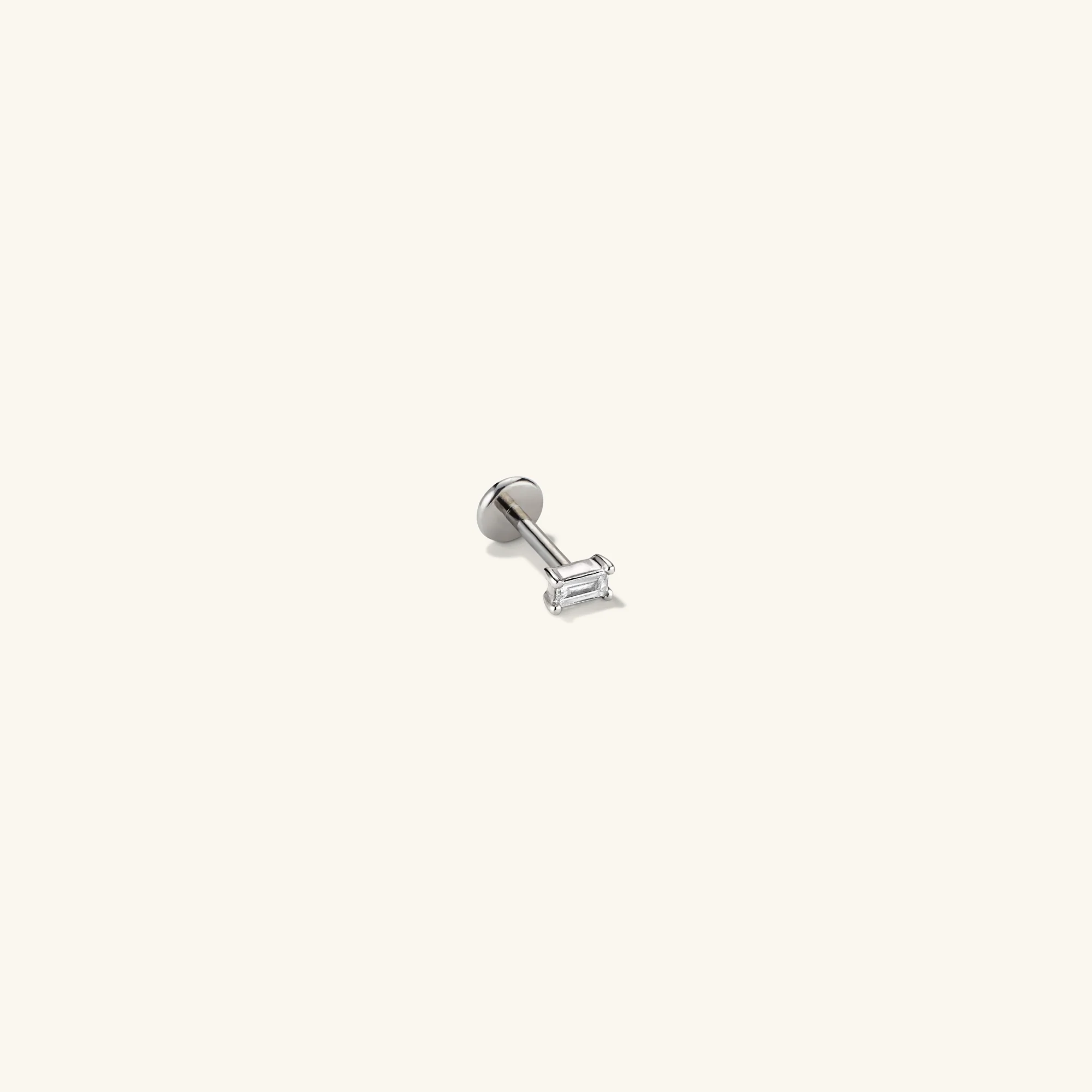 Piercing Studio - Baguette Diamond Flat Back Stud - Image 15