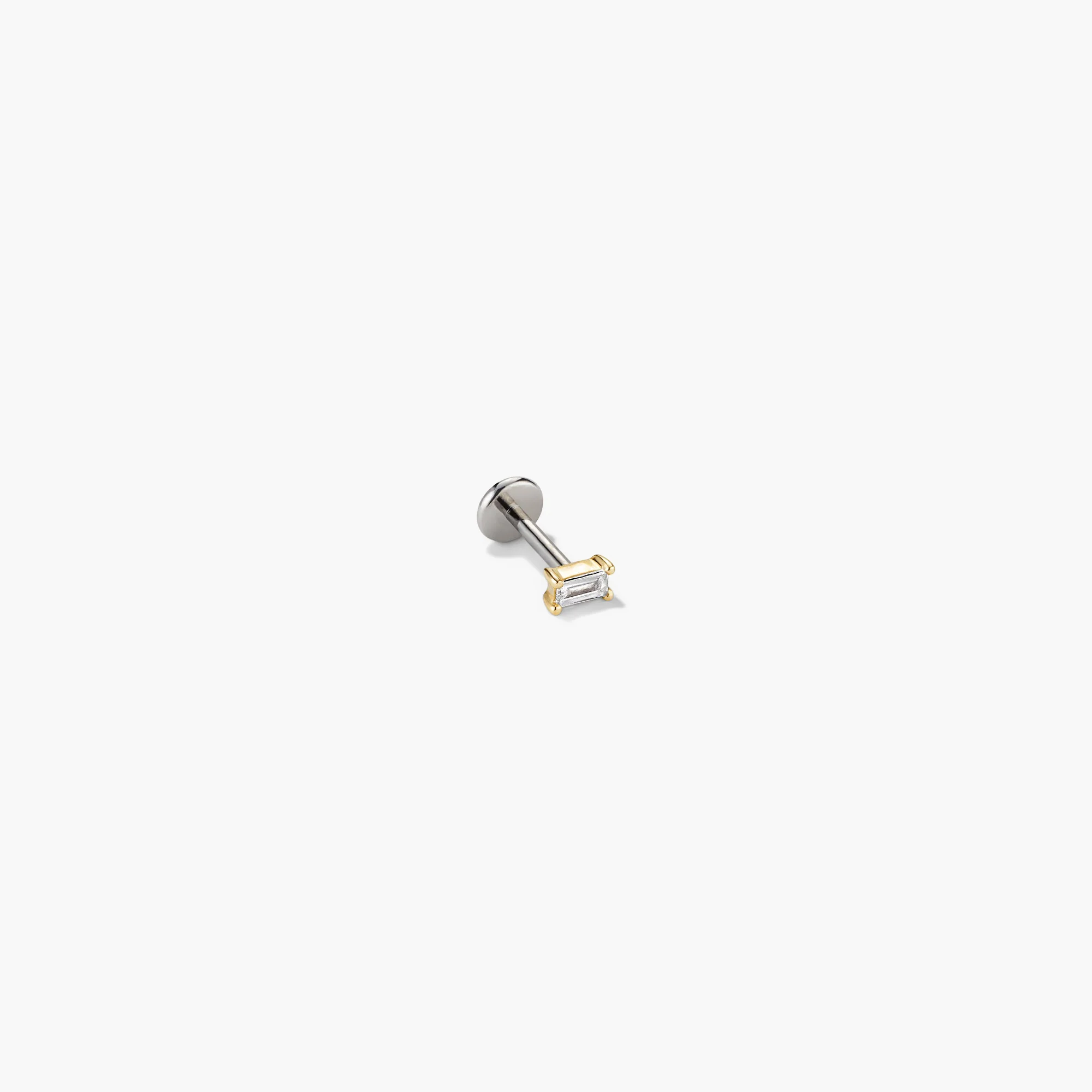 Piercing Studio - Baguette Diamond Flat Back Stud - Image 5