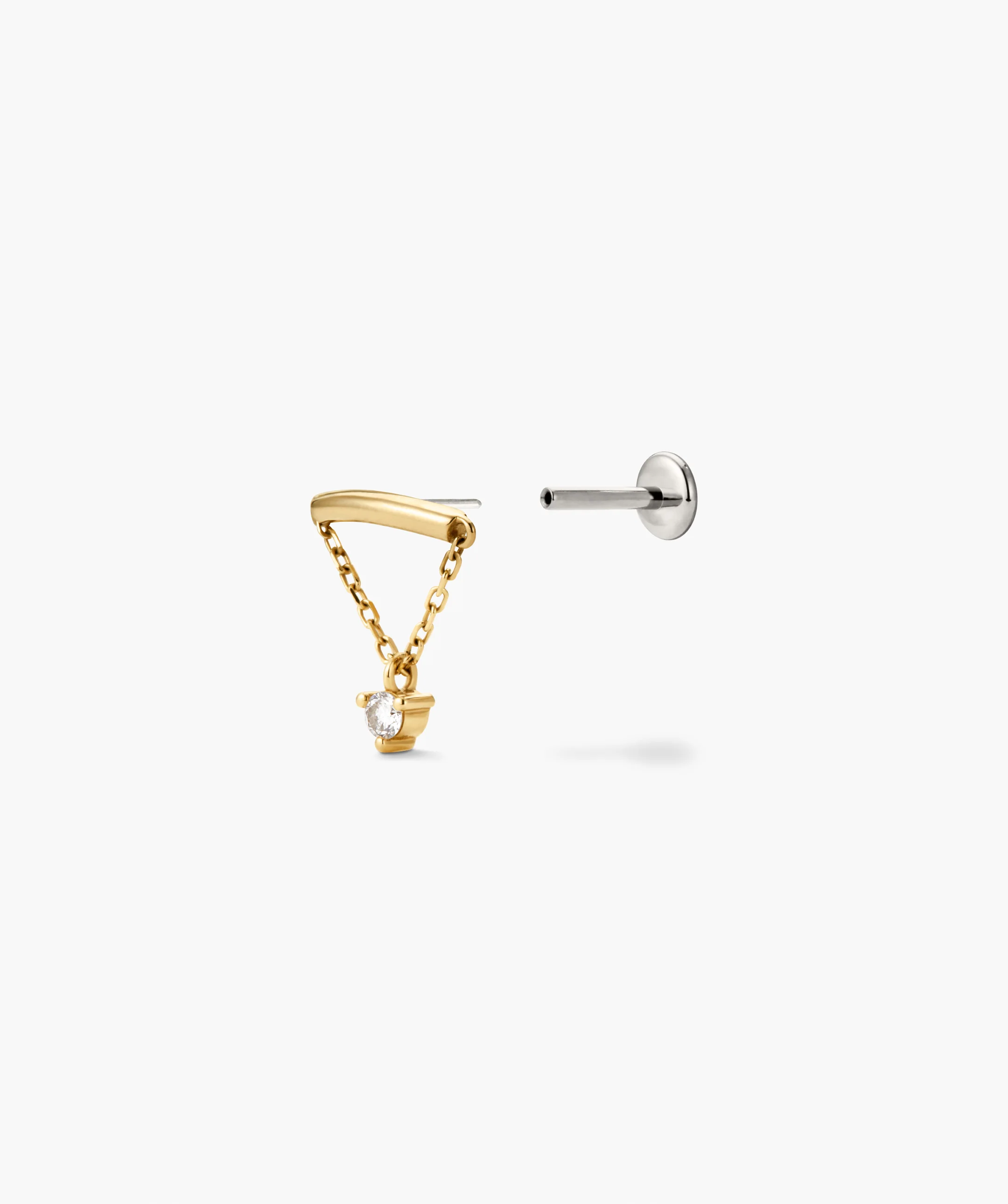 Piercing Studio - Single Lab Grown Diamond Helix Stud - Image 5