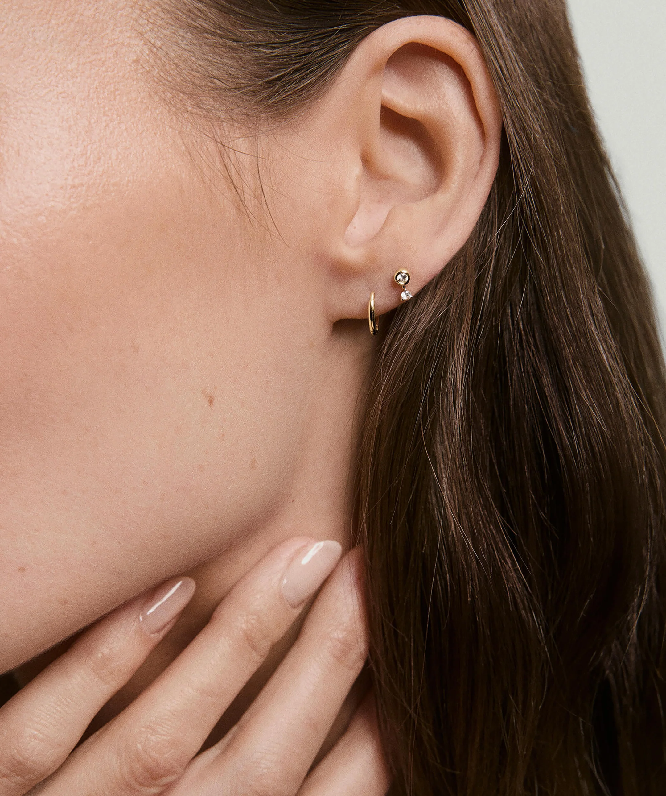 Piercing Studio - Lab Grown Diamond Round Drop Stud - Image 2