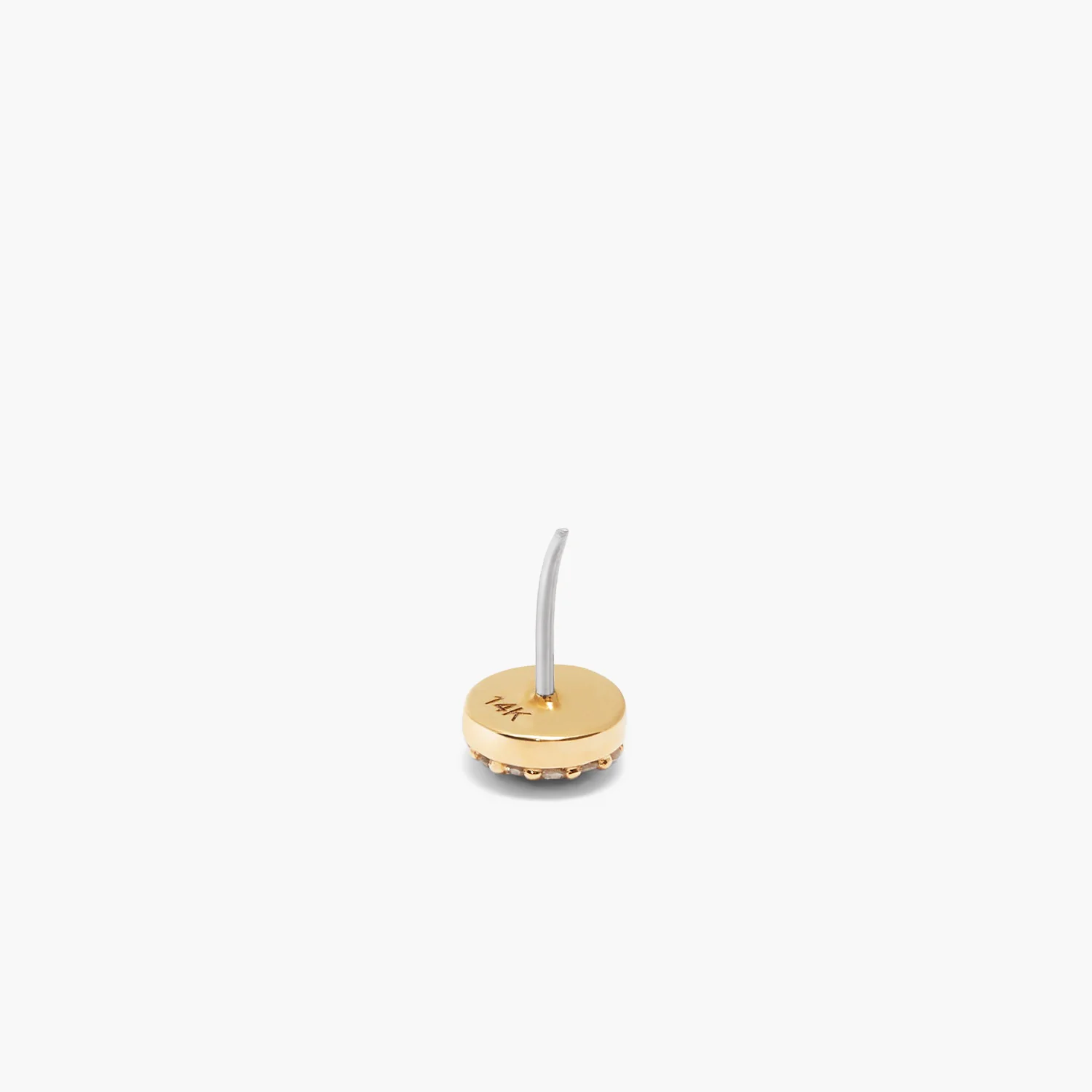 Piercing Studio - Pave Diamond Flat Back Round Stud - Image 5