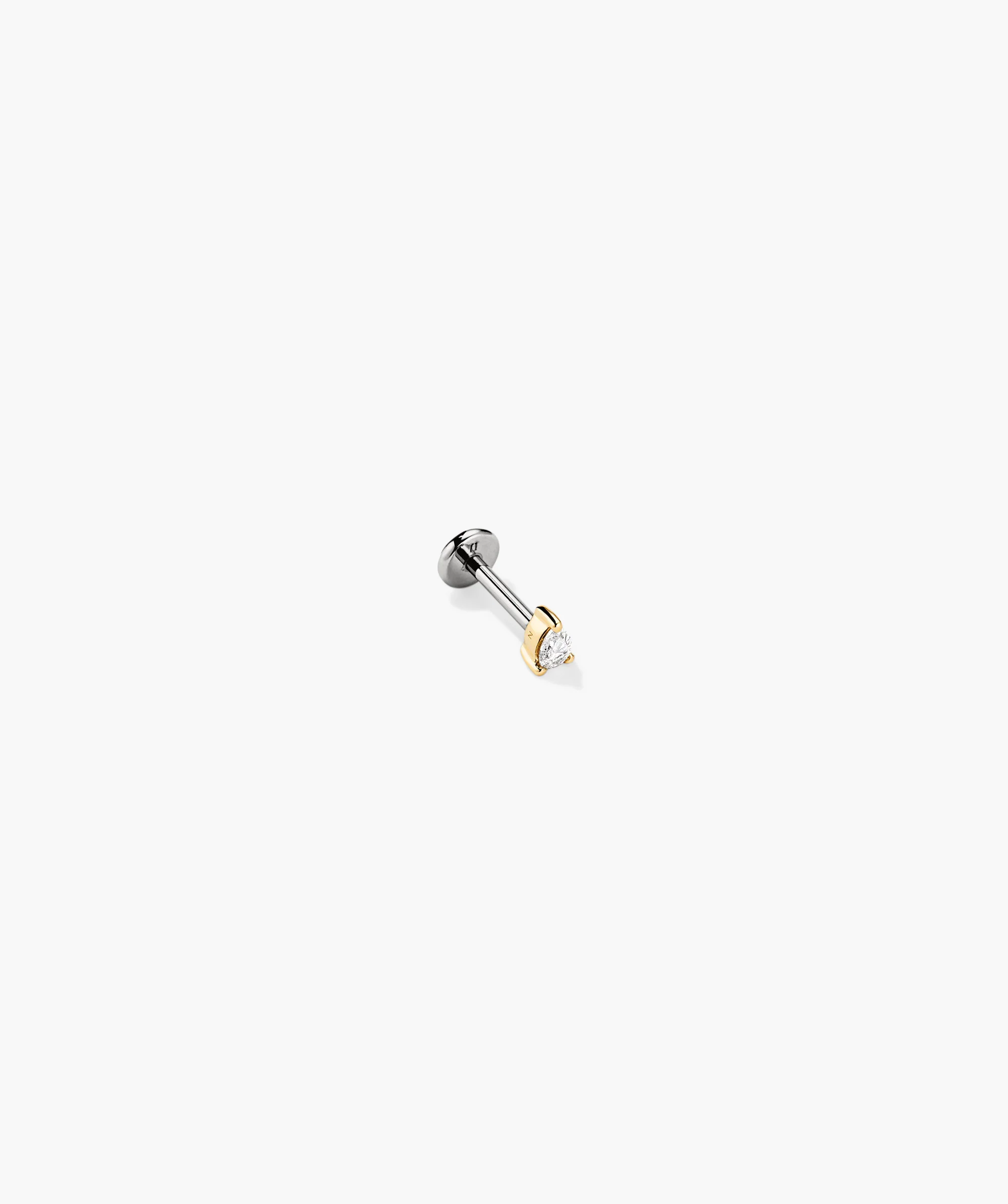Piercing Studio - Pear Diamond Flat Back Stud - Image 4