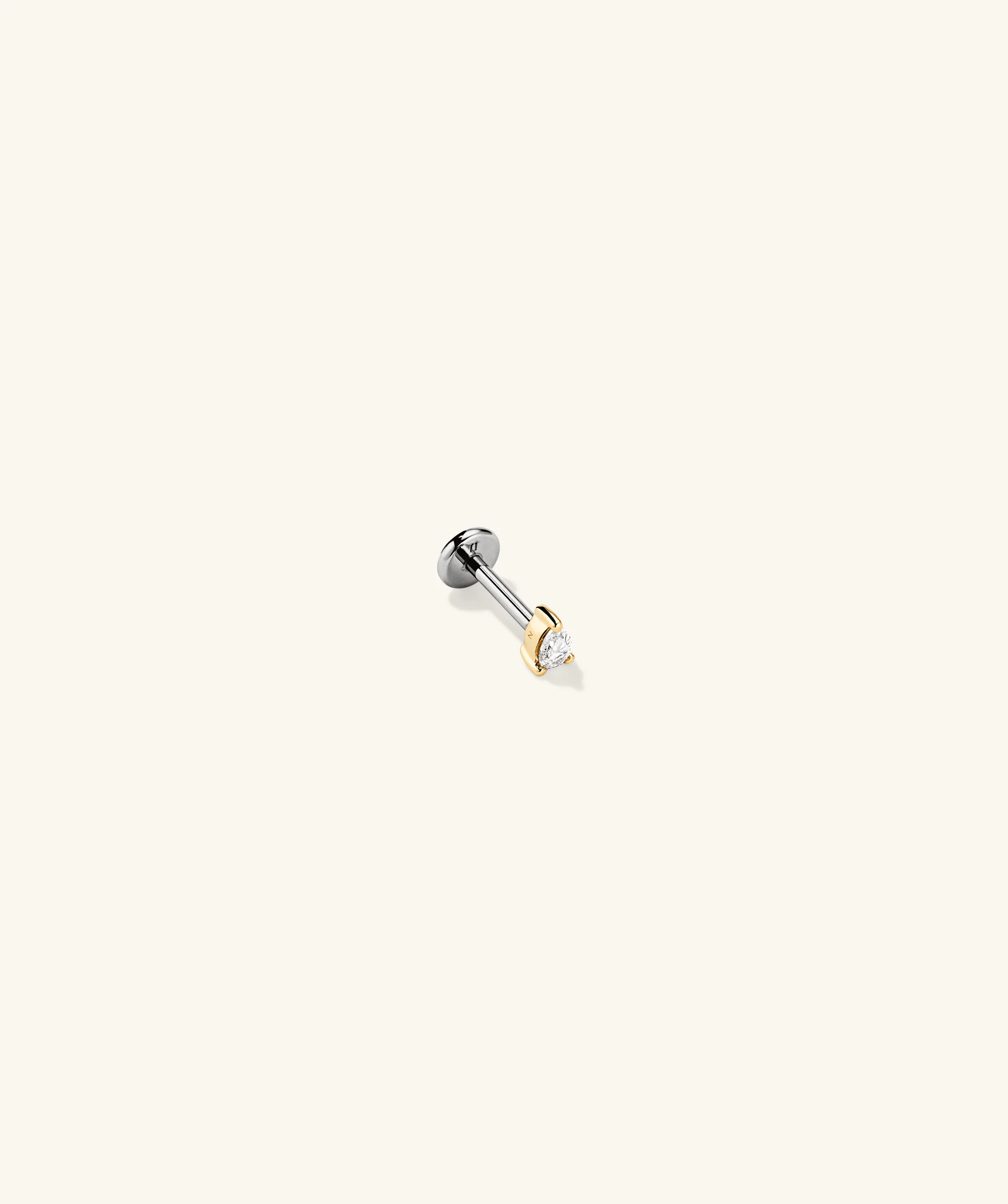 Piercing Studio - Pear Diamond Flat Back Stud - Image 6