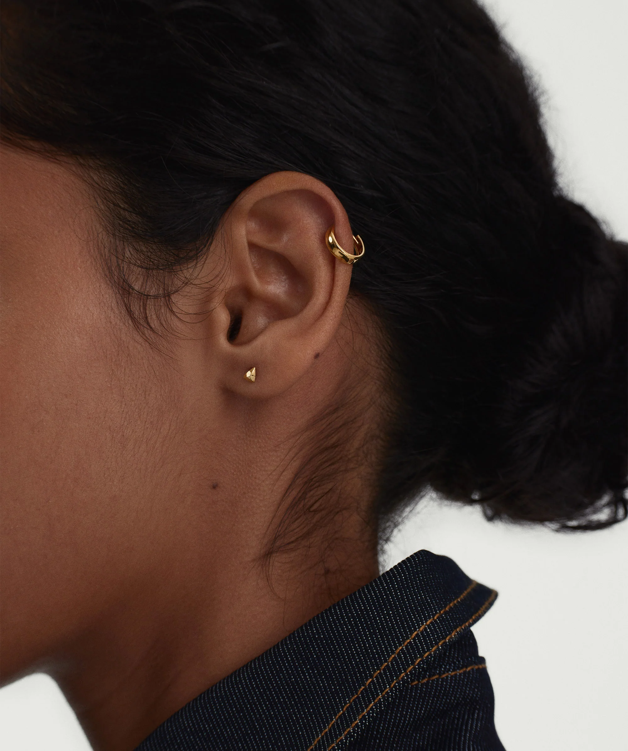 Piercing Studio - Single Puffy Pyramid Flat Back Stud - Image 5