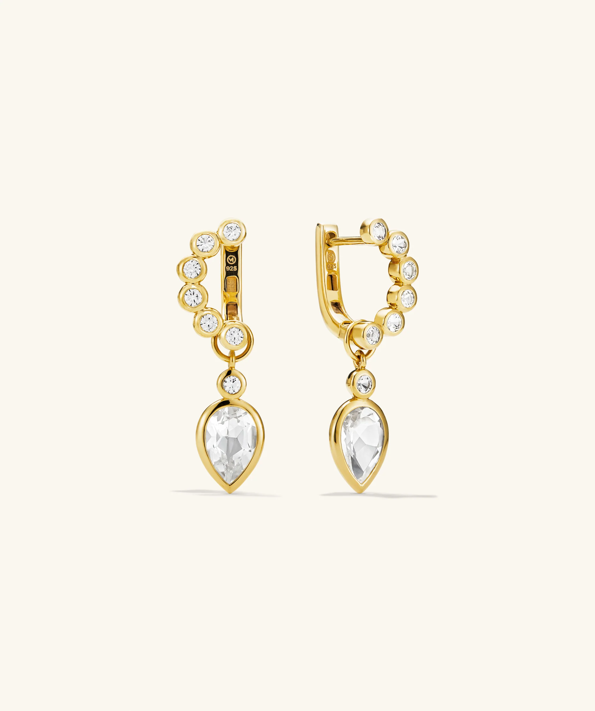 Remy Gemstone Charm Hoops - Image 12