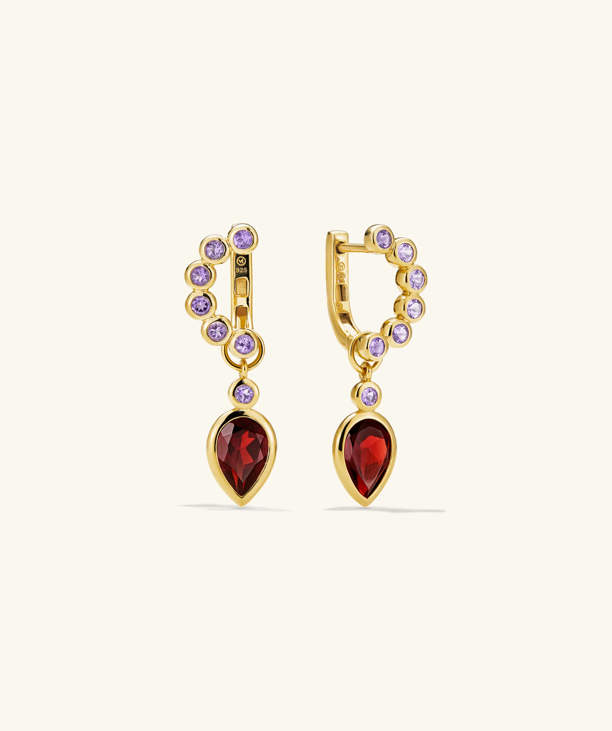 Remy Gemstone Charm Hoops - Image 15