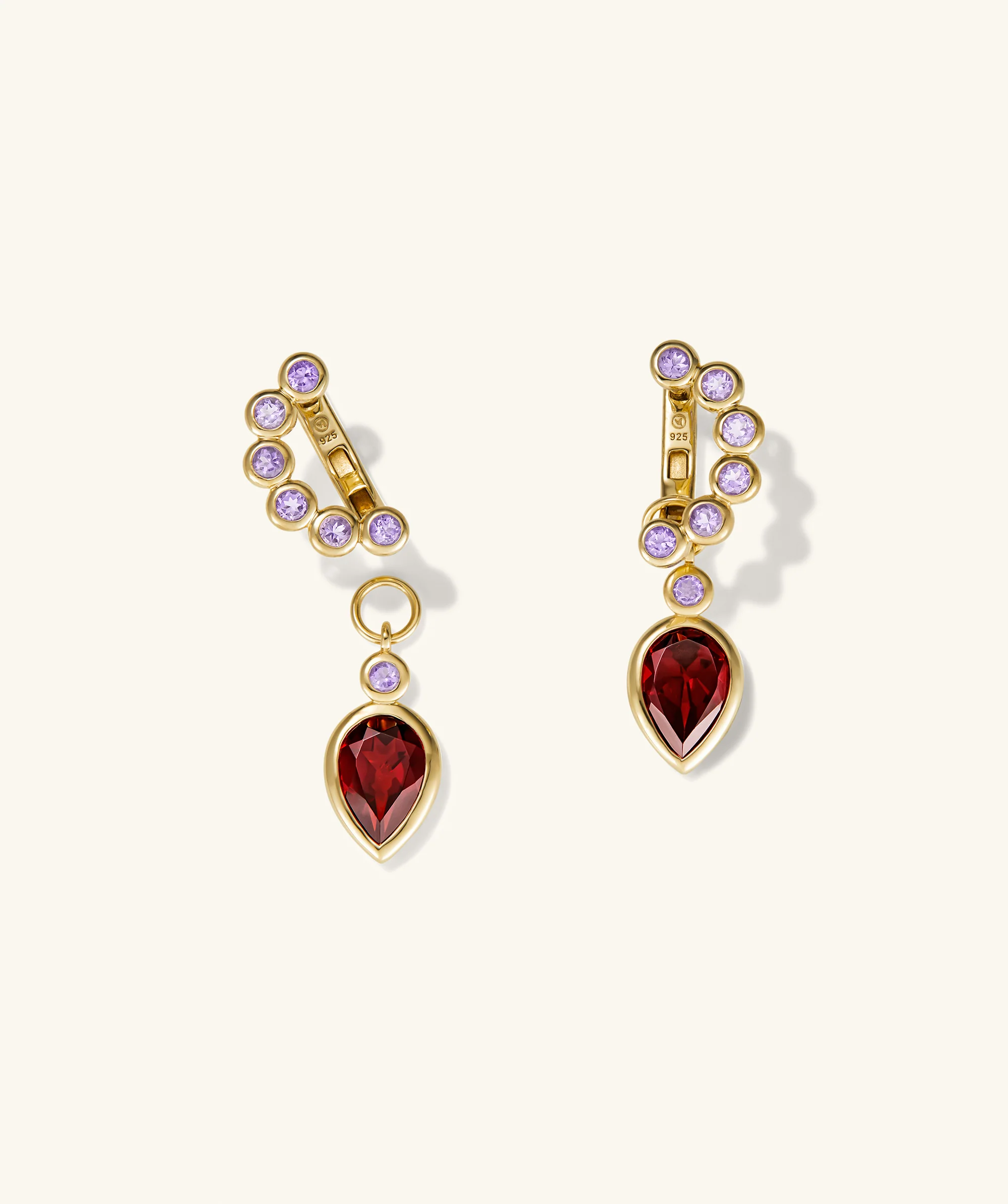 Remy Gemstone Charm Hoops - Image 16