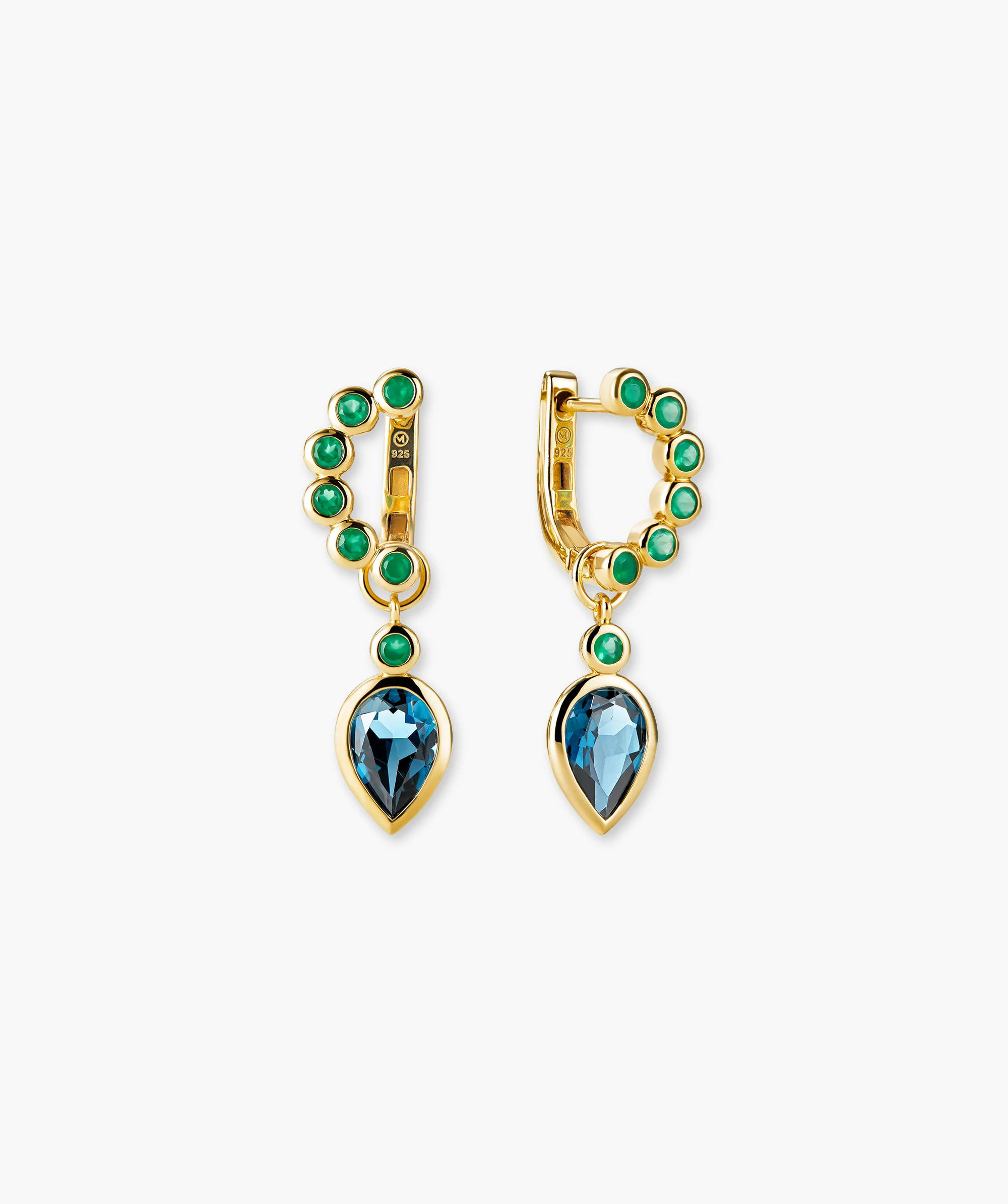 Remy Gemstone Charm Hoops - Image 3