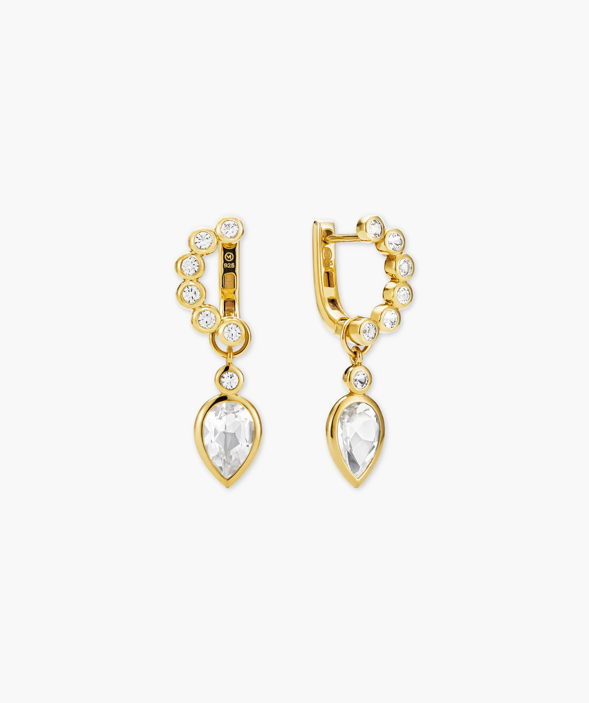 Remy Gemstone Charm Hoops - Image 4