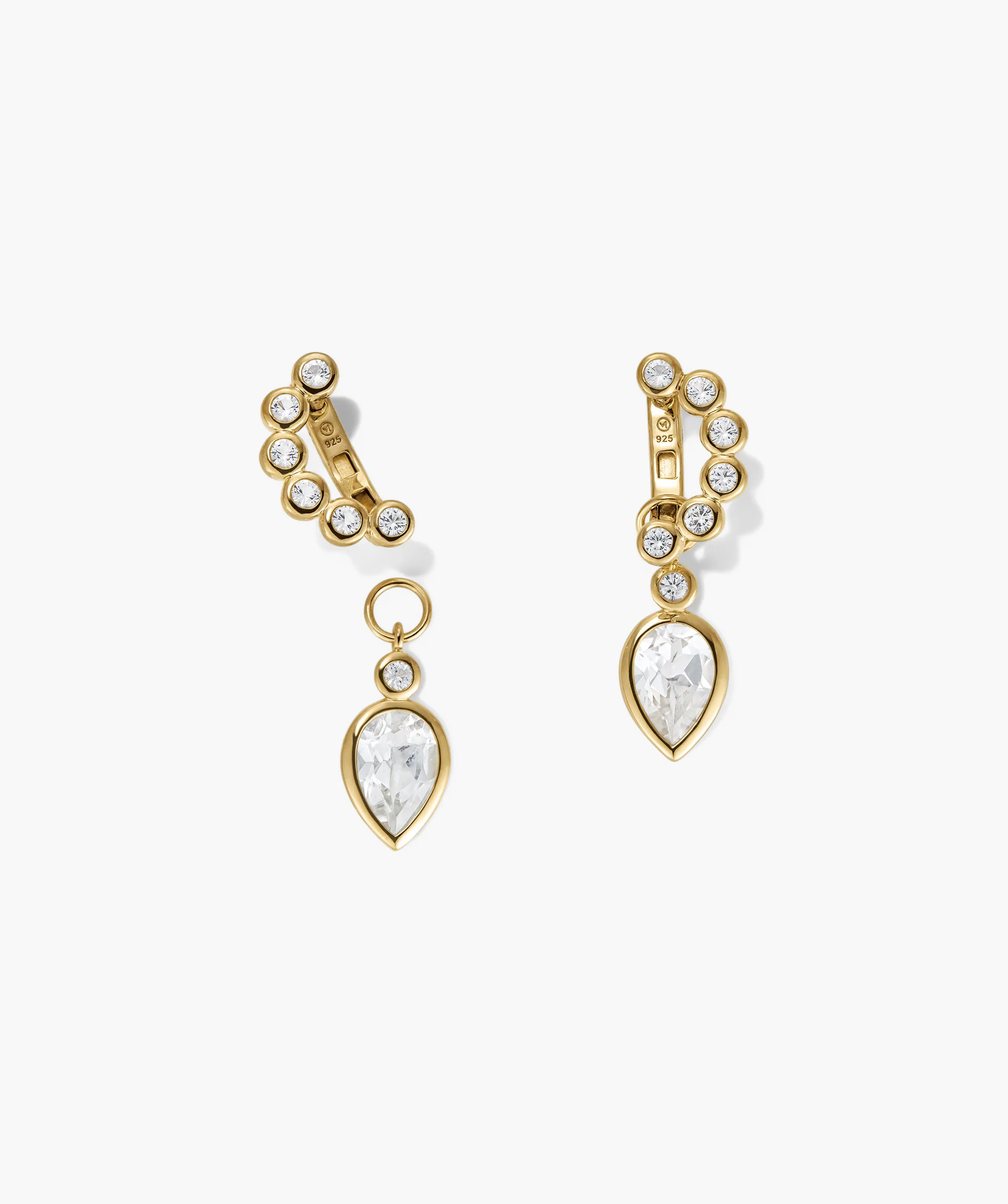 Remy Gemstone Charm Hoops - Image 5