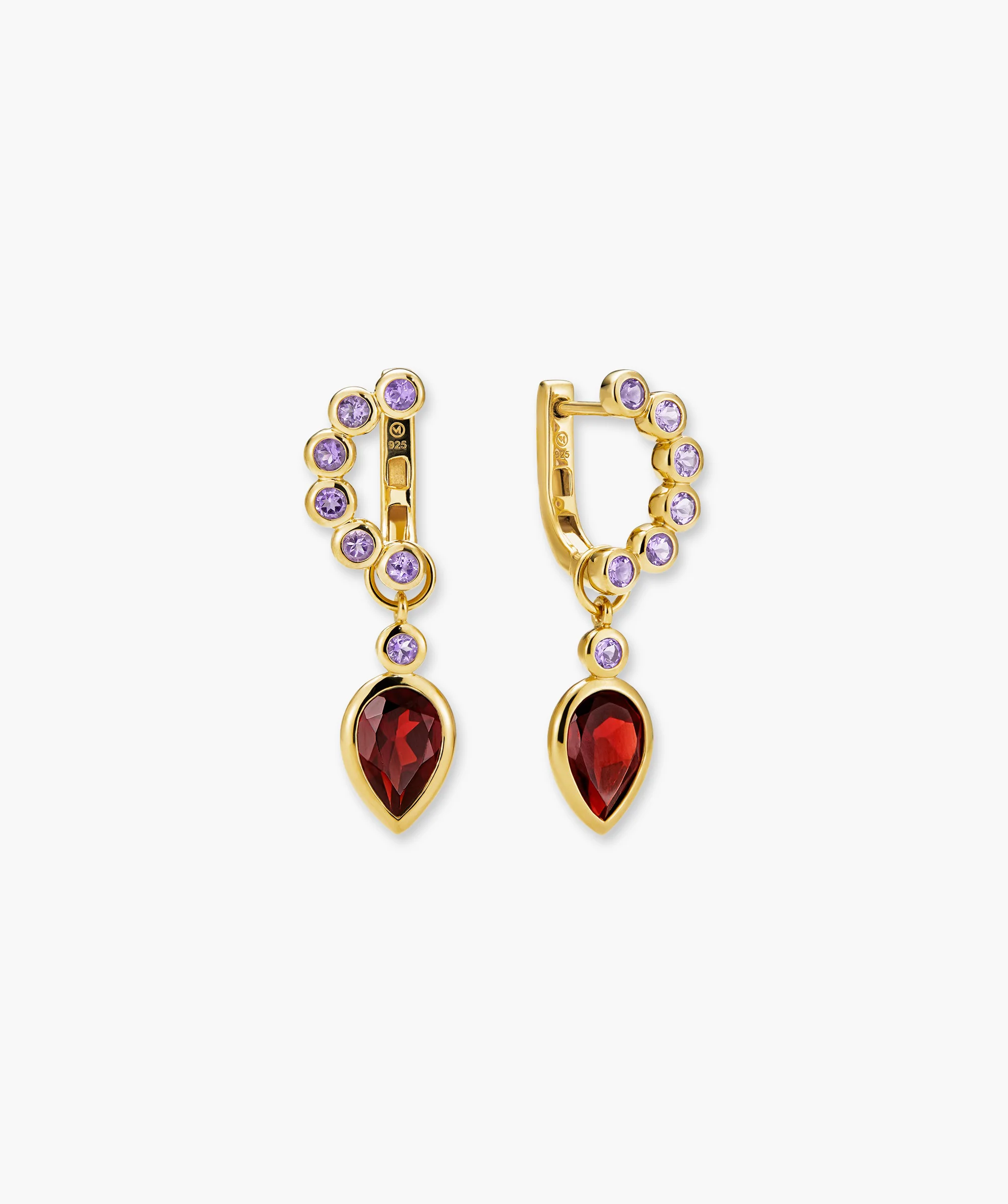 Remy Gemstone Charm Hoops - Image 7