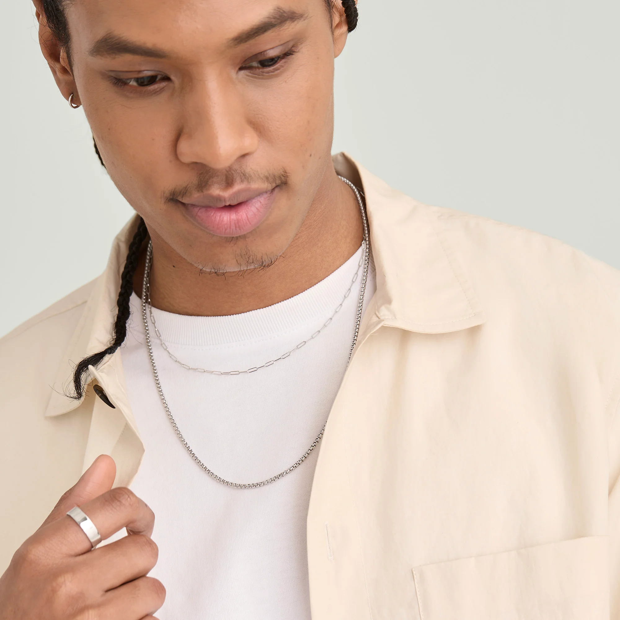 Round Box Chain Necklace - Image 11