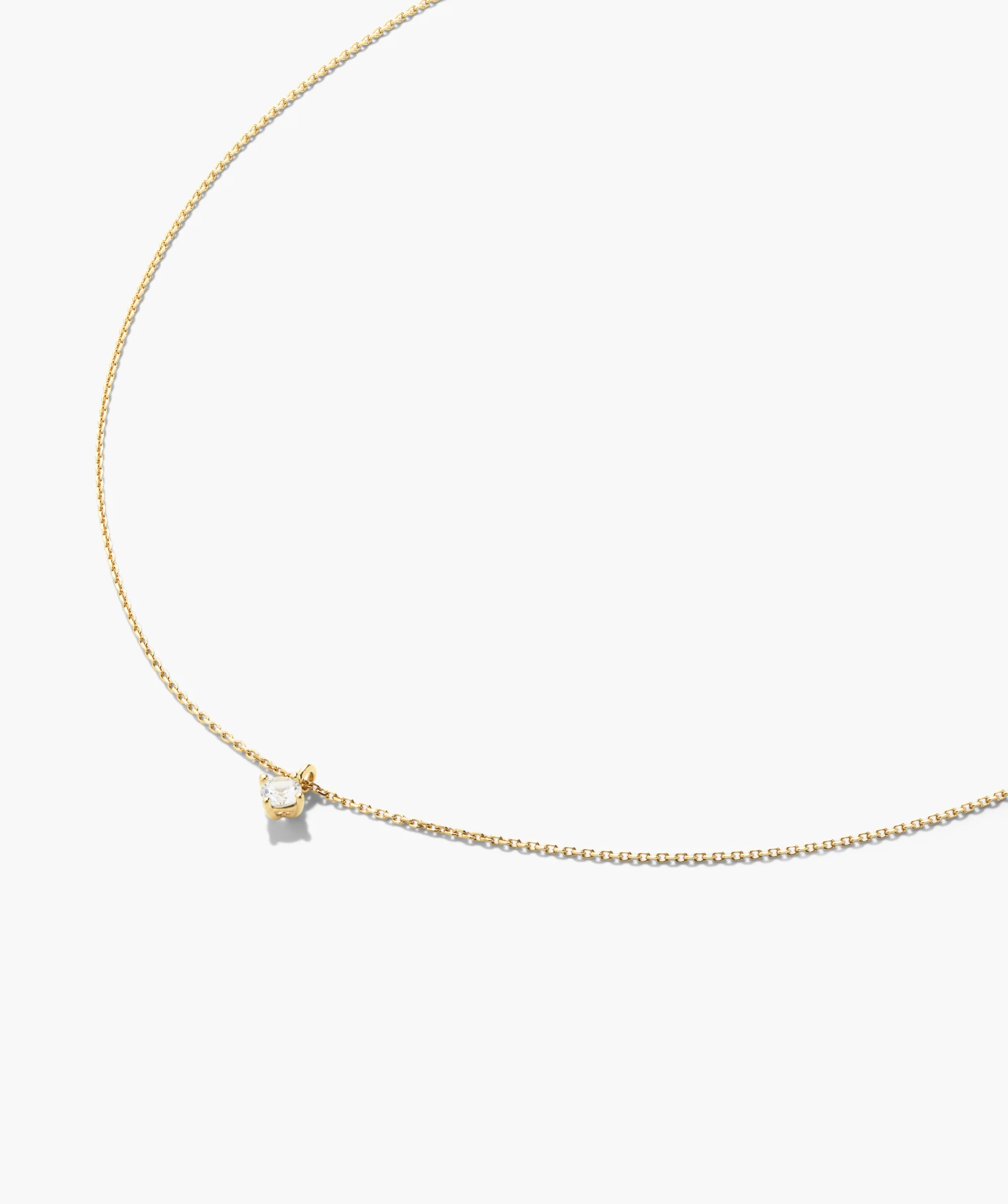 Round Lab Grown Sapphire Necklace - Image 3