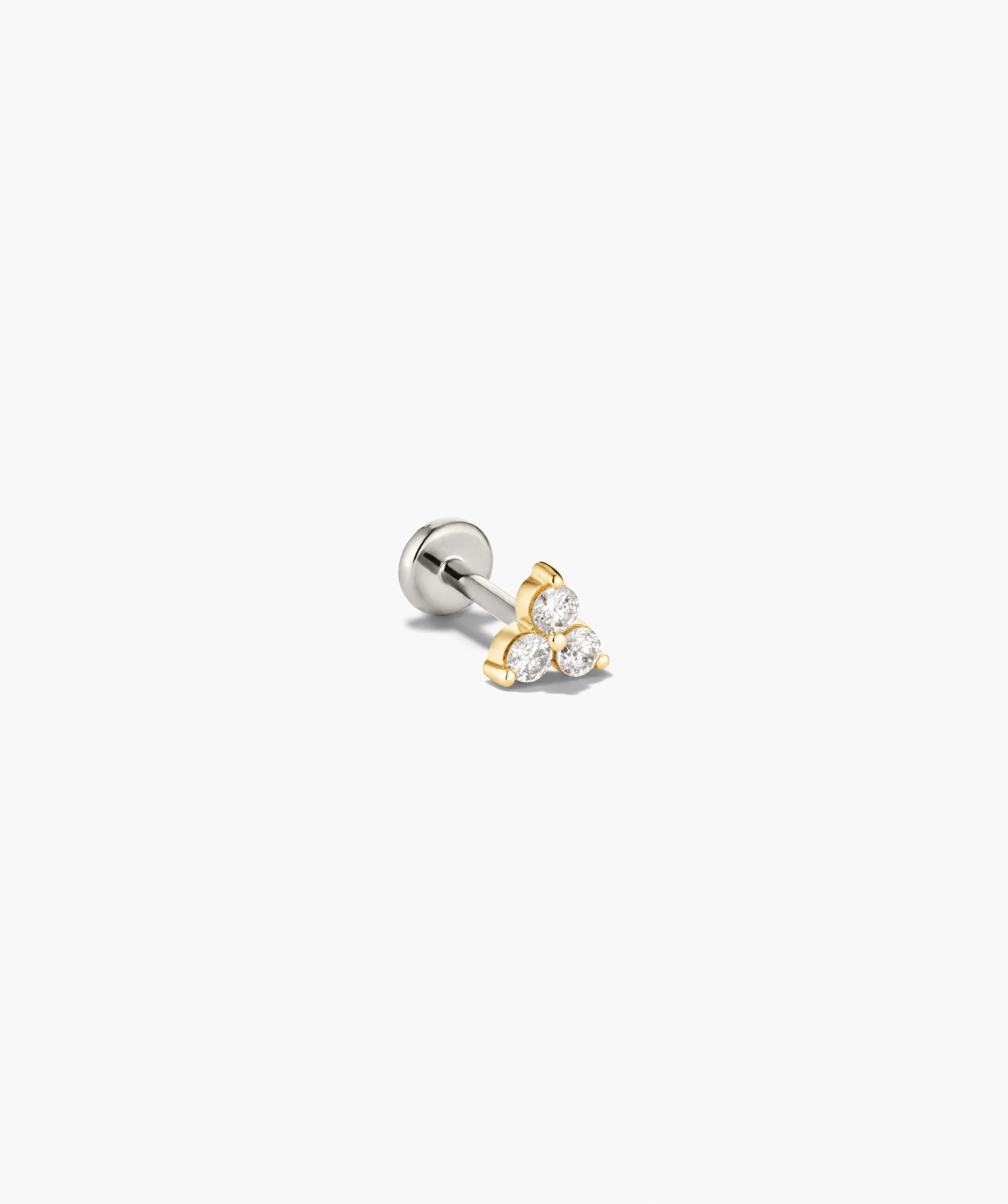 Single Diamond Lotus Stud - Image 7