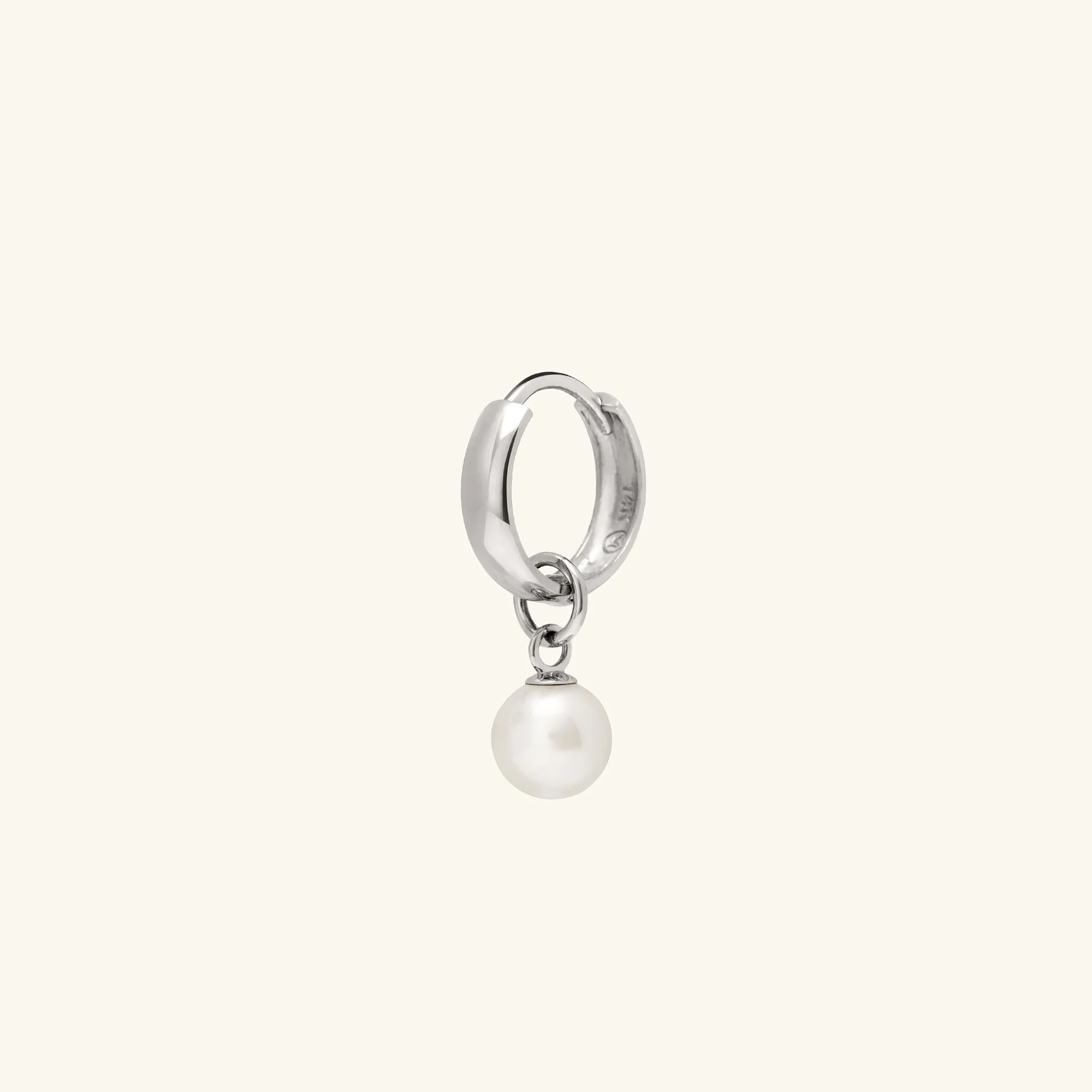 Single Pearl Hoop Charm - Image 12