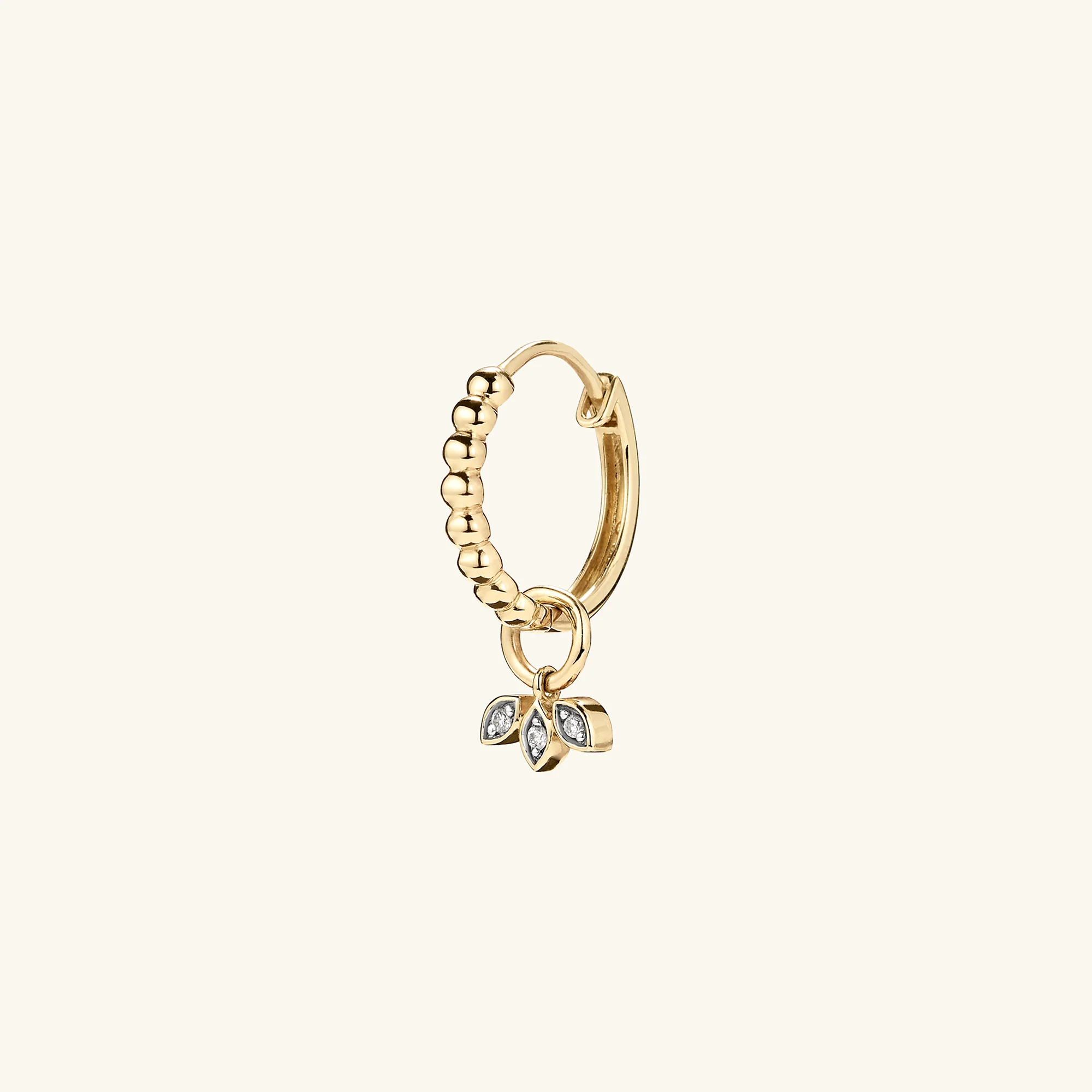 Single Triple Marquise Diamond Hoop Charm - Image 5