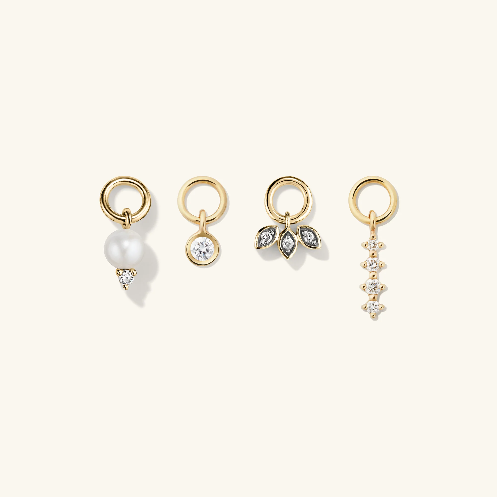 Single Triple Marquise Diamond Hoop Charm - Image 6