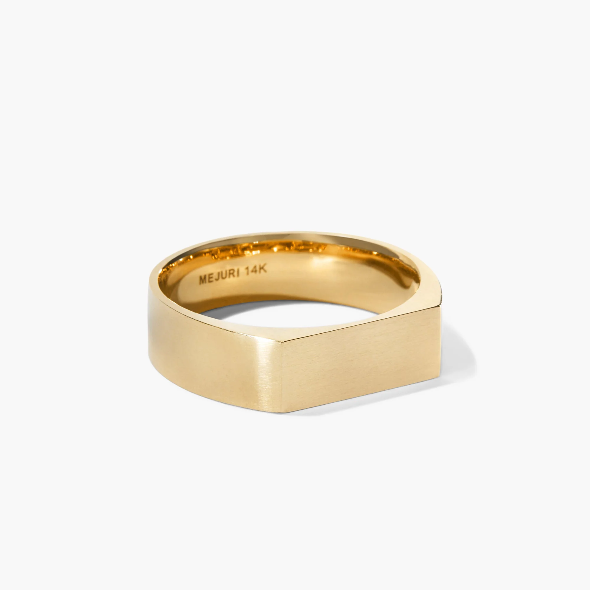 Slim Rectangular Signet Ring - Image 12