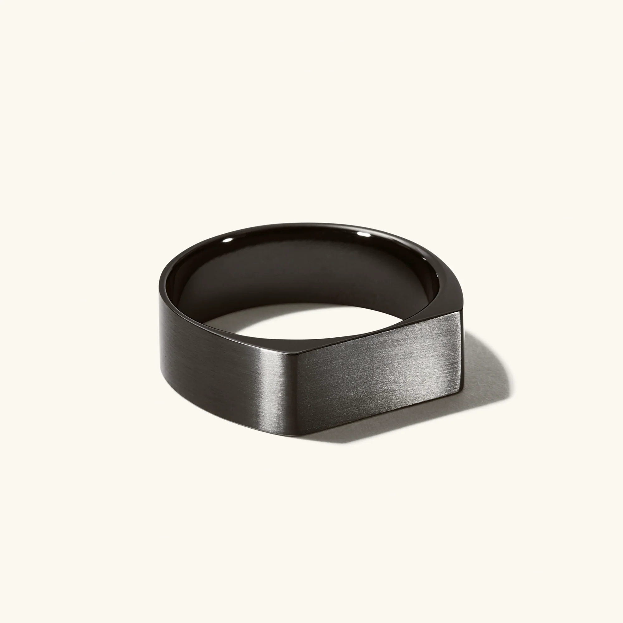 Slim Rectangular Signet Ring - Image 13