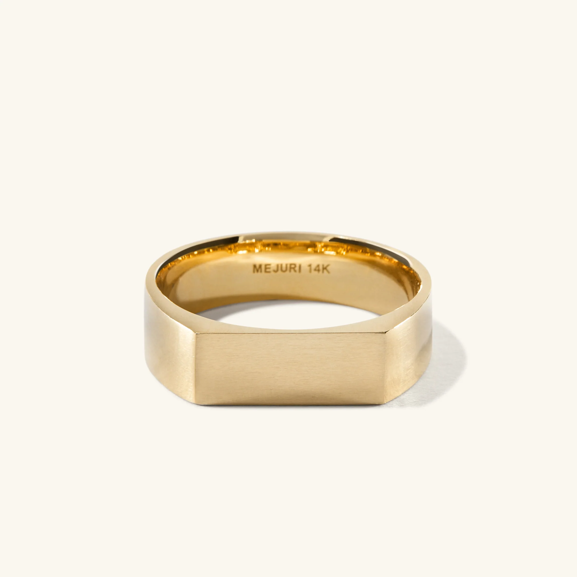 Slim Rectangular Signet Ring - Image 25